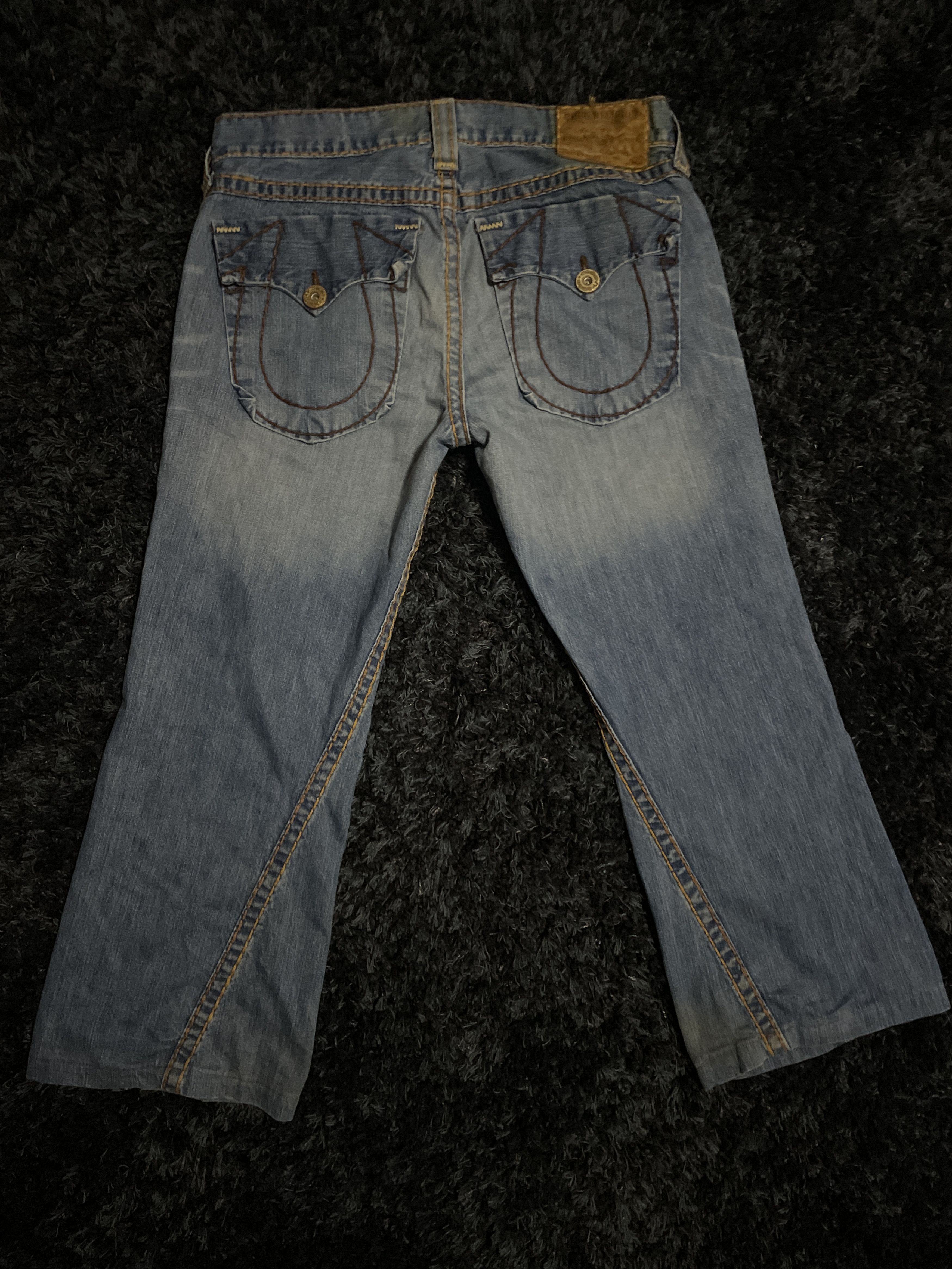 Image of True Religion Vintage Joey Super T Seat 34 in Light Blue, Men's (Size 36)