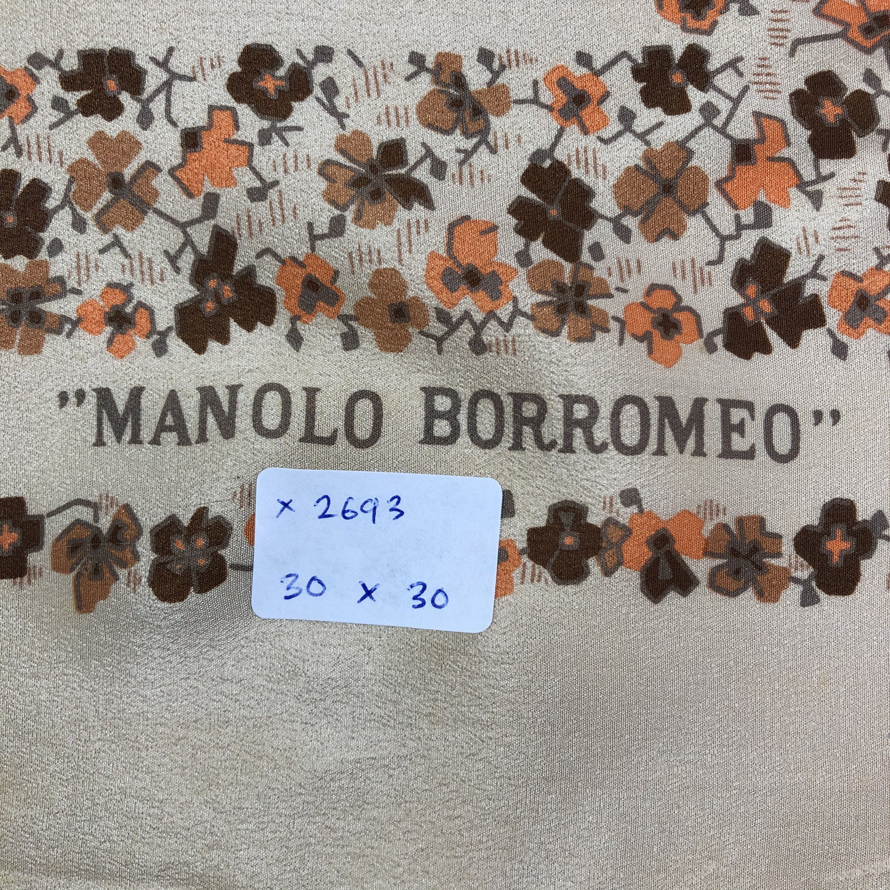 Vintage Vintage Manolo Borromeo Silk Scarf Size ONE SIZE - 9 Thumbnail