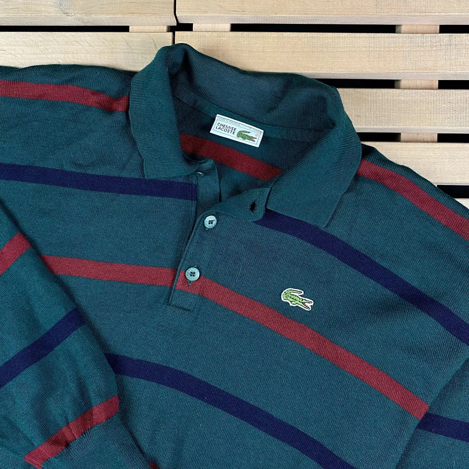Lacoste × Vintage Mens Sweater Sweatshirt Chemise Lacoste Vintage Size 7/XL Size US XL / EU 56 / 4 - 2 Thumbnail