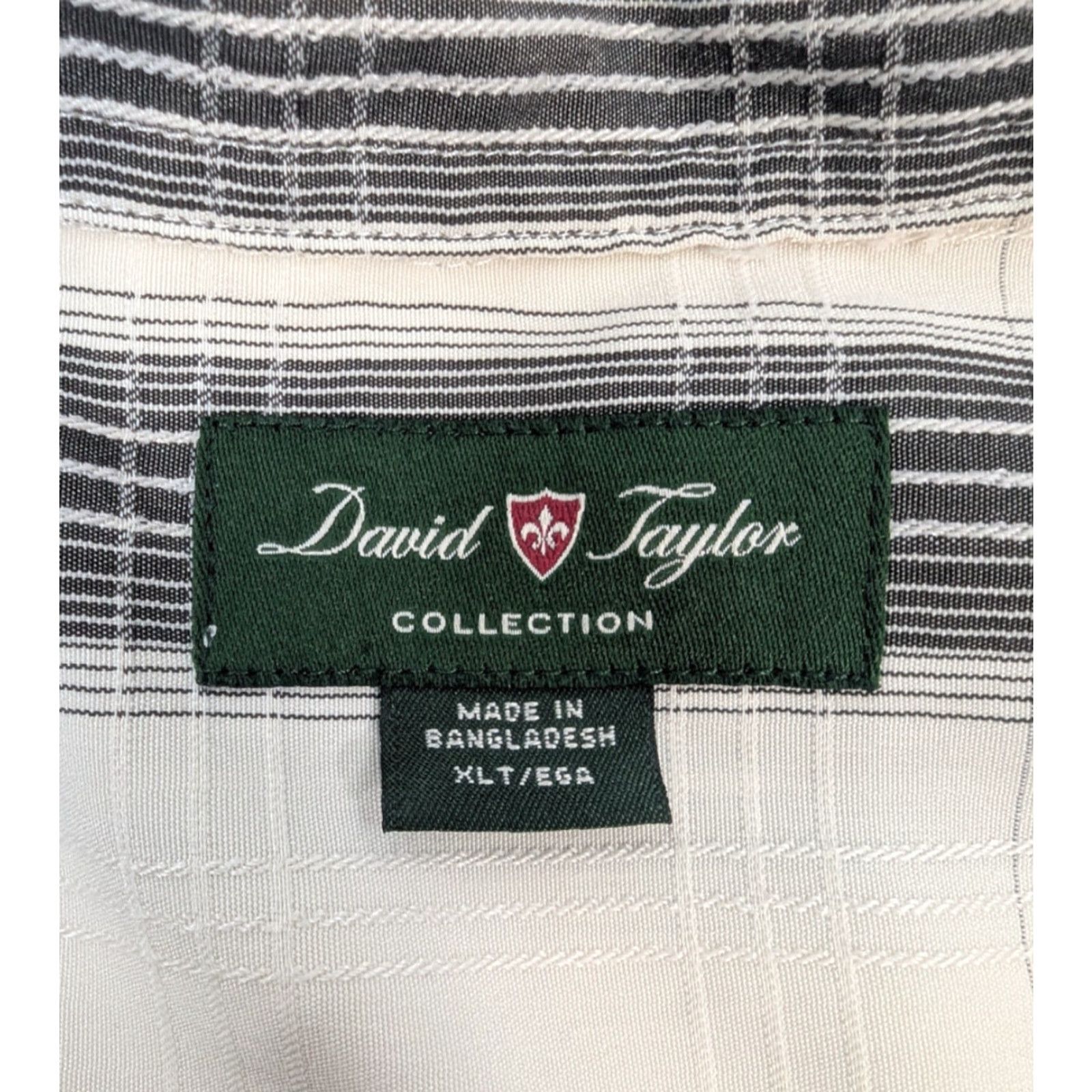 Vintage David Taylor Shirt Men’s XLT Big & Tall Beige Plaid Short Sleeve Collared Top Size US XL / EU 56 / 4 - 7 Thumbnail