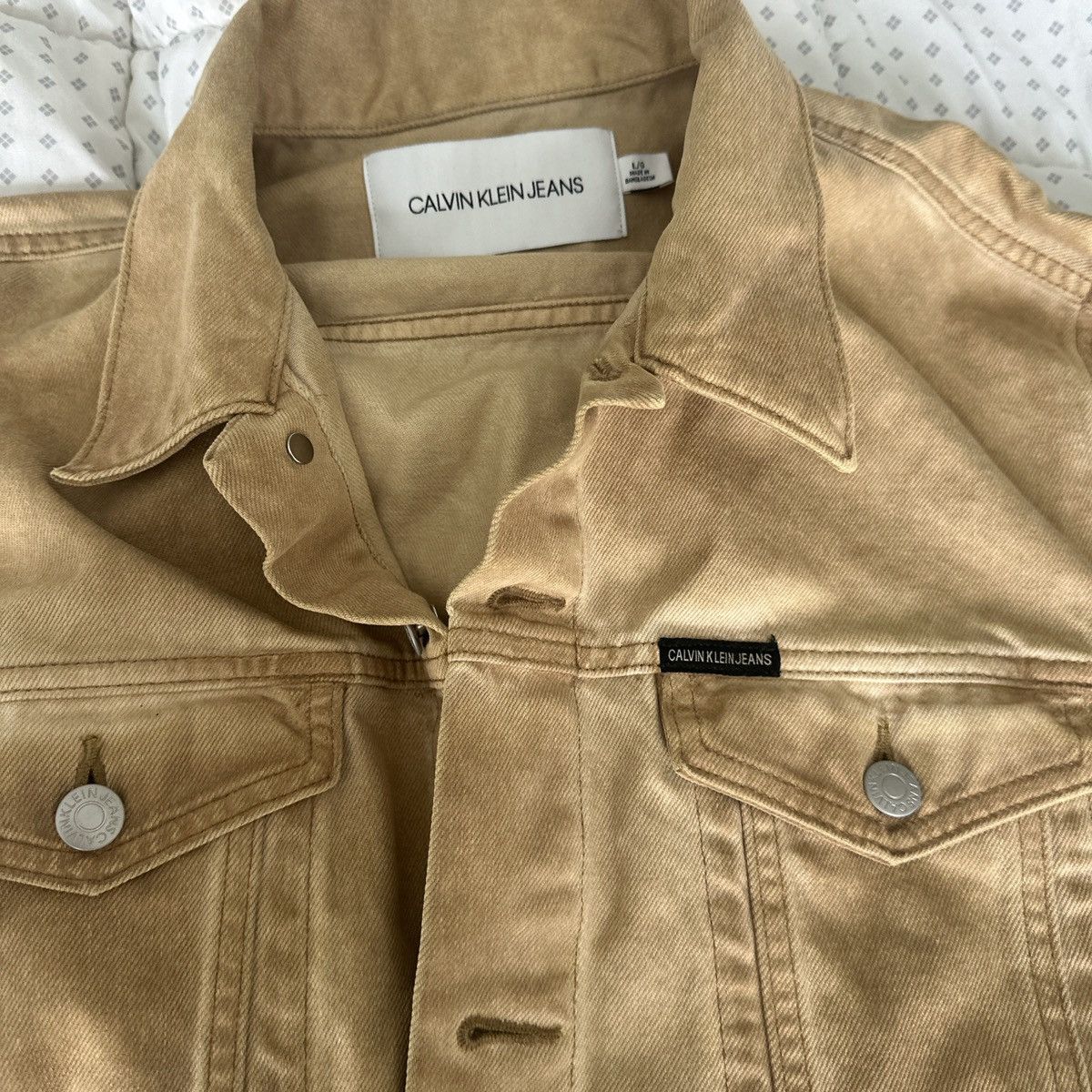 Calvin Klein × Vintage Tan Vintage CK Jacket Size US L / EU 52-54 / 3 - 3 Thumbnail