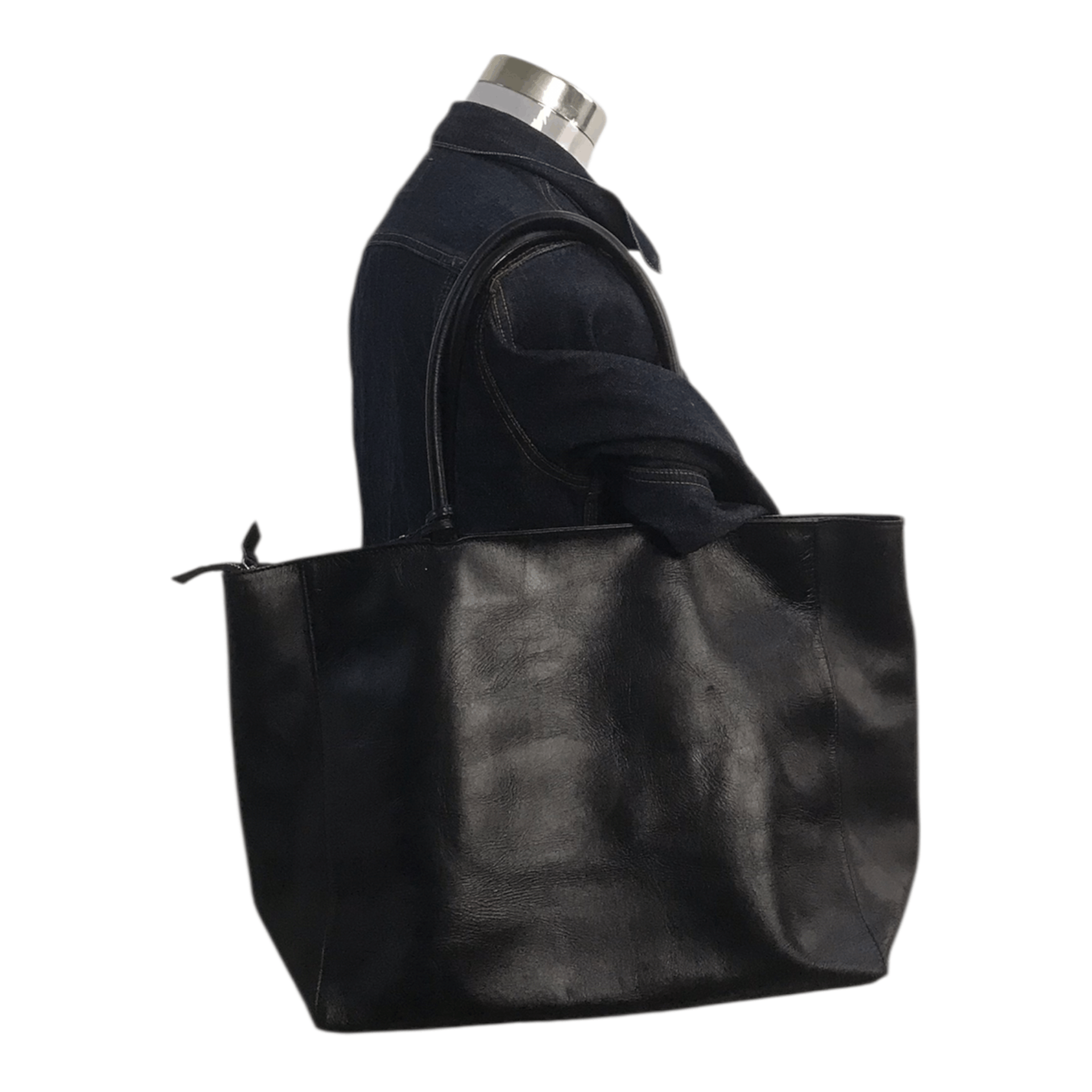United Arrows United Arrow Black Leather Hand Bag Size ONE SIZE - 1 Thumbnail