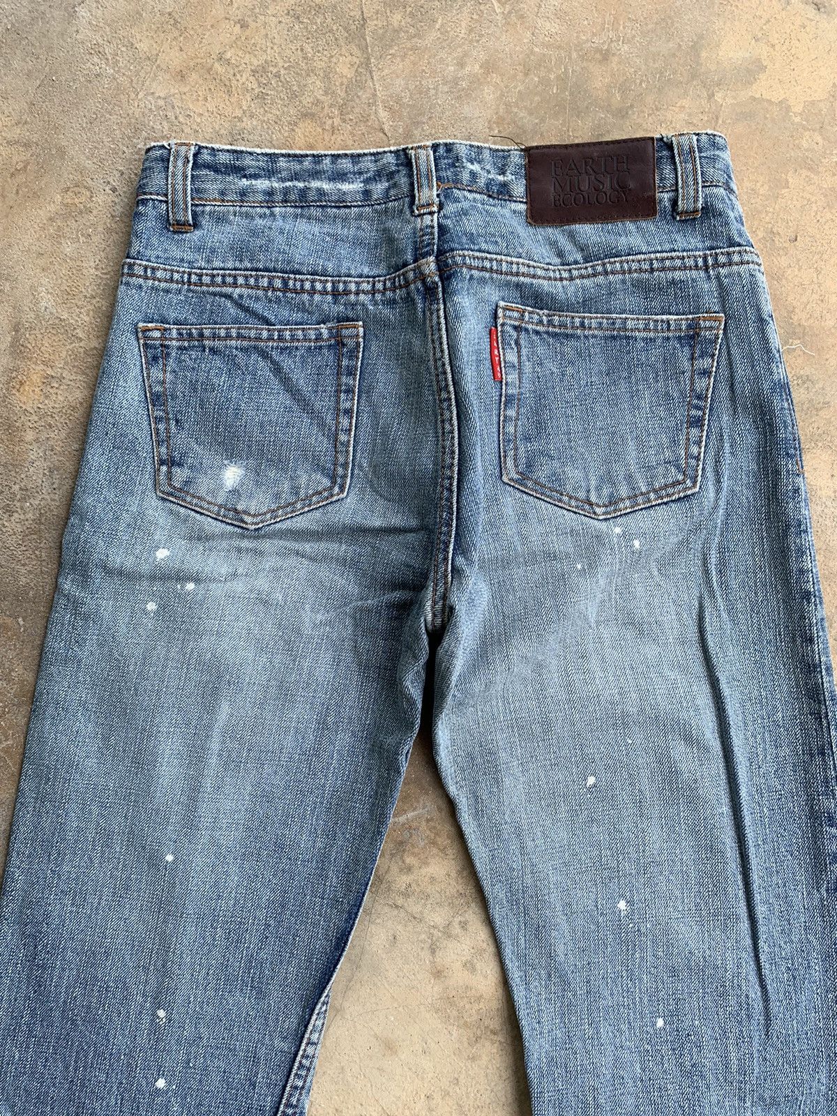 Japanese Brand Earth Music Ecology Selvedge Distressed Denim Size US 28 / EU 44 - 5 Thumbnail