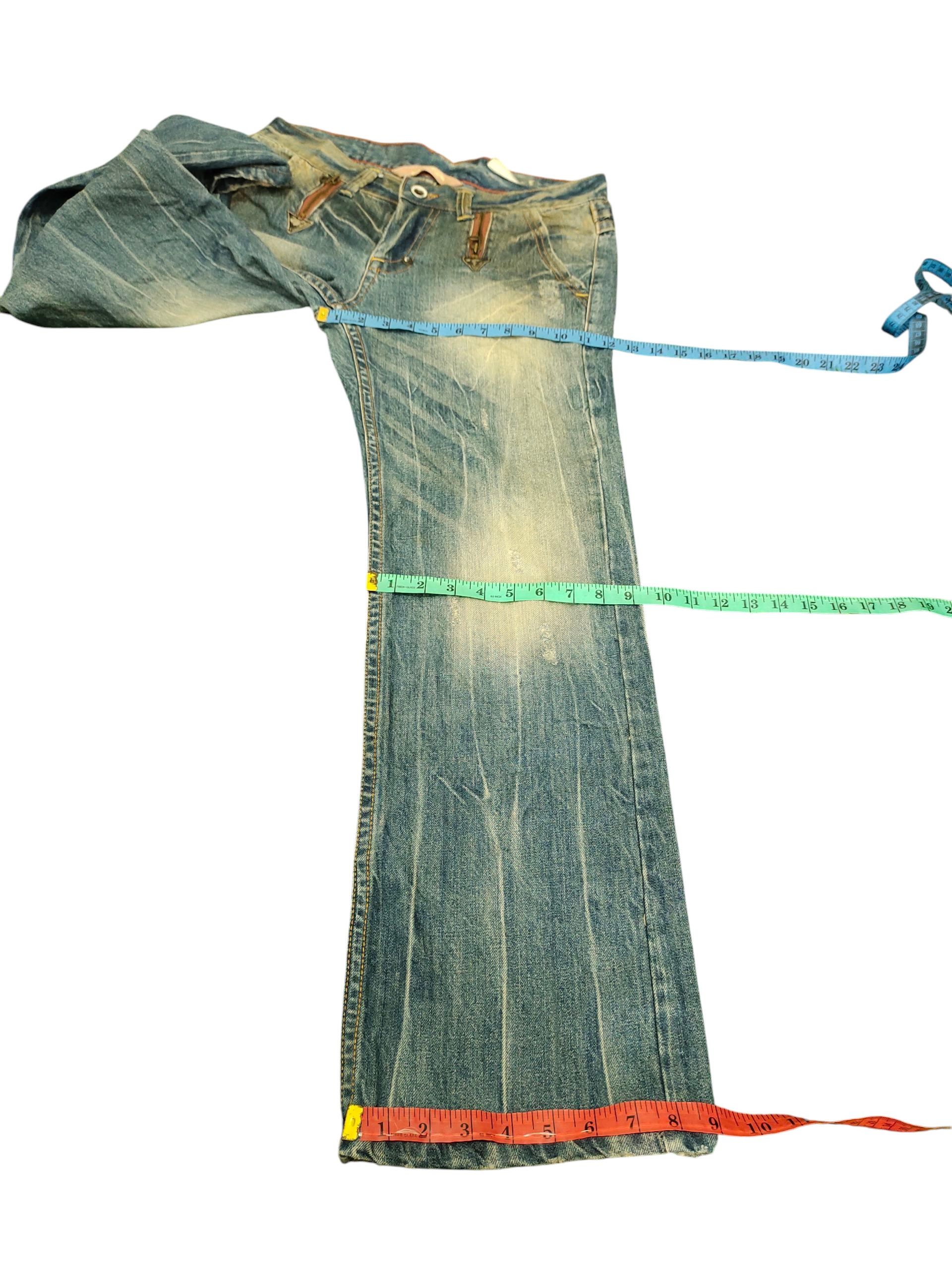 Tornado Mart Japanese Brand Cotton Farm Jeans - Clawmark Distress Rusty Size US 33 - 18 Thumbnail