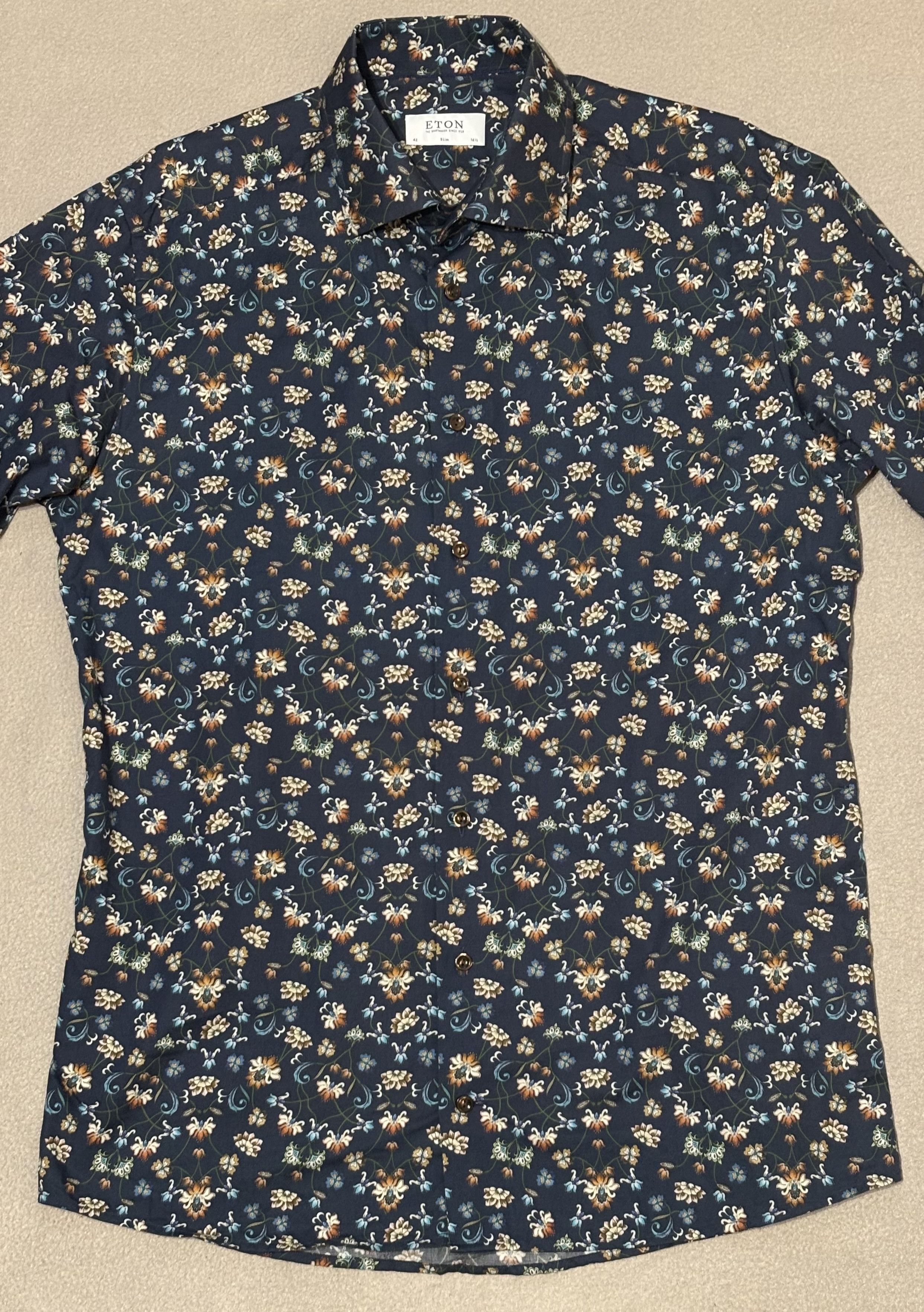 Eton Eton slim shirt Colorful Flowers size 42 Size US M / EU 48-50 / 2 - 7 Thumbnail
