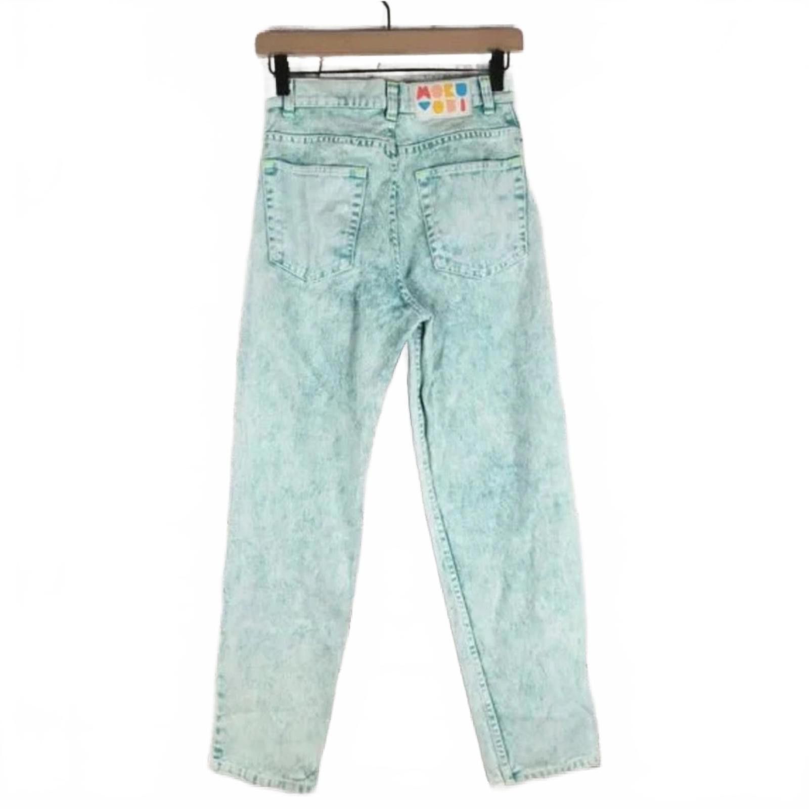 Other Mokuyobi Light Blue Acid Wash Jeans Size 30" / US 8 / IT 44 - 2 Thumbnail