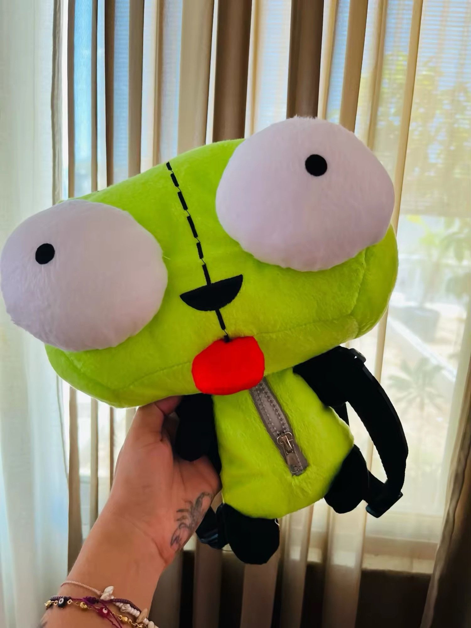 Vintage Kawaii Stuffed Plush Backpack Alien Invader Zim Size ONE SIZE - 4 Thumbnail