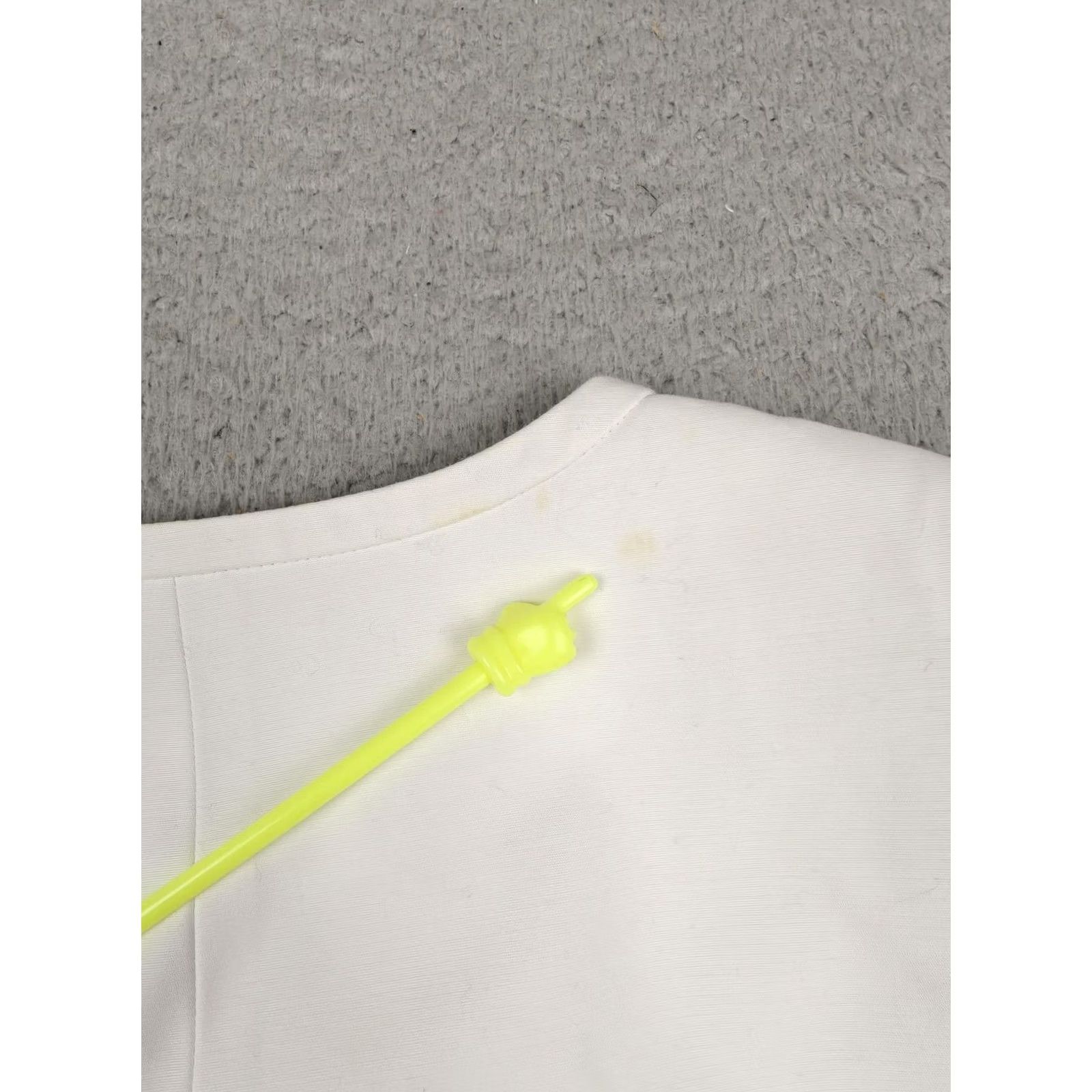 Calvin Klein Calvin Klein Jacket Womens Medium White Lace Front Zip Pockets Lined Collarless Size M / US 6-8 / IT 42-44 - 6 Thumbnail