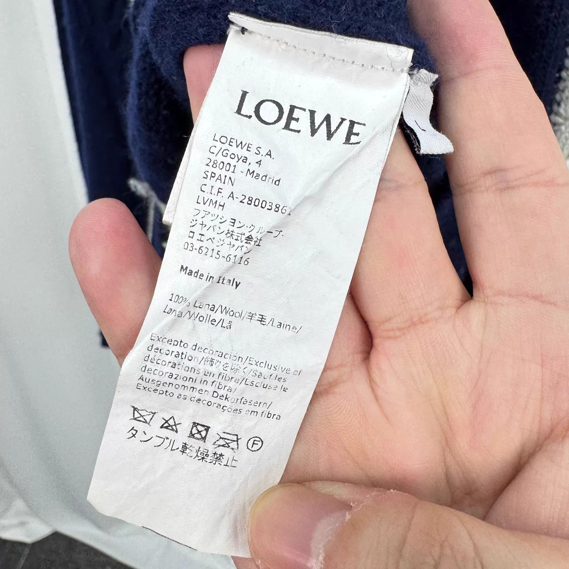 Loewe Loewe 25ss Embroidered Stripe Wool Knit Sweater L Pilling Size US L / EU 52-54 / 3 - 7 Thumbnail