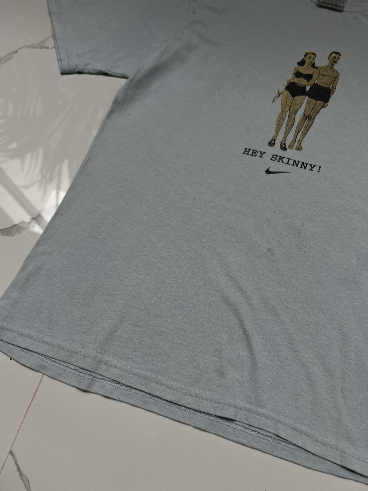 Nike × Vintage 90's NIKE COMICS HEY SKINNY RARE Y2K TEE SWOOSH LOGO RETRO Size US S / EU 44-46 / 1 - 4 Thumbnail