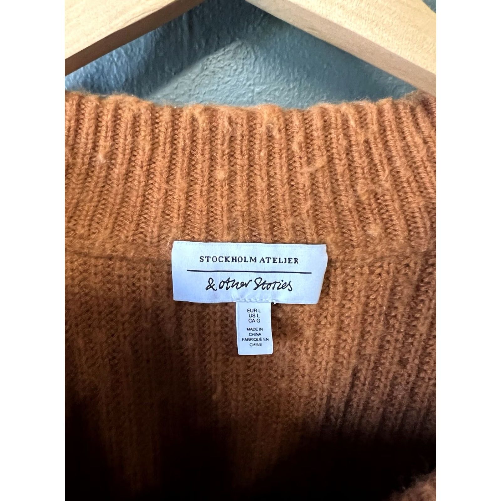 & Other Stories & Other Stories Stockholm Knitted Pullover Sweater Orange L Womens Pullover Knit Long Sleeve Size L / US 10 / IT 46 - 3 Thumbnail