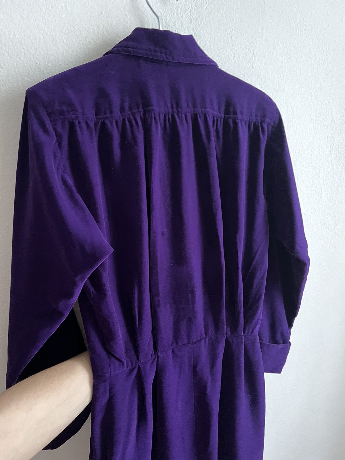 Saint Laurent Paris Saint Laurent Rive Gauche velours button up dress Size S / US 4 / IT 40 - 6 Thumbnail