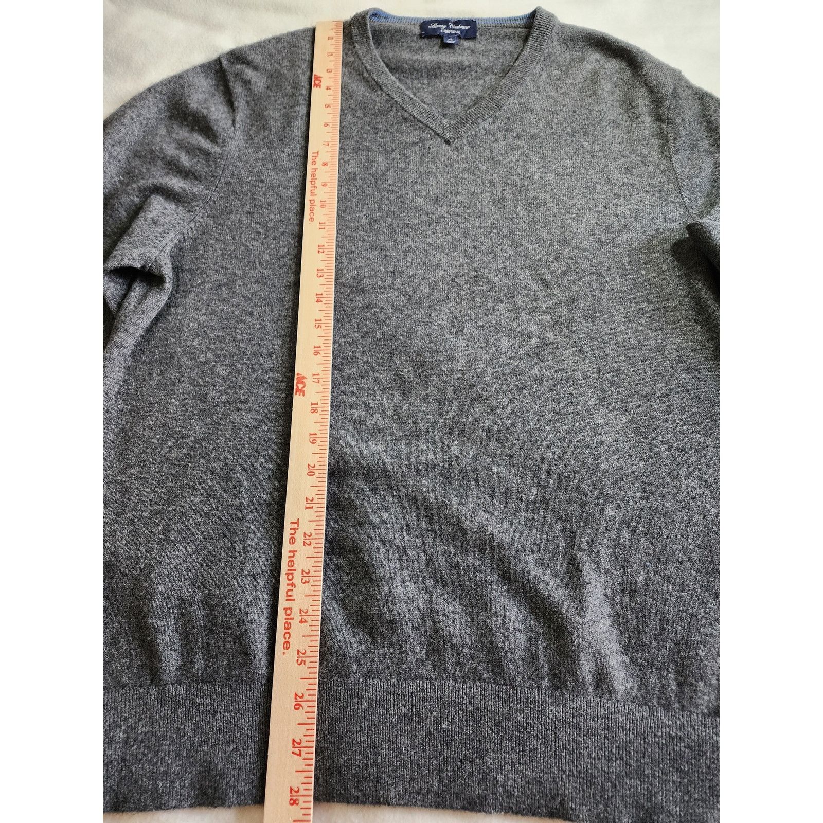 Cremieux Cremieux 100% Luxury Cashmere Mens Sweater XL Heathered Gray Size US XL / EU 56 / 4 - 6 Thumbnail