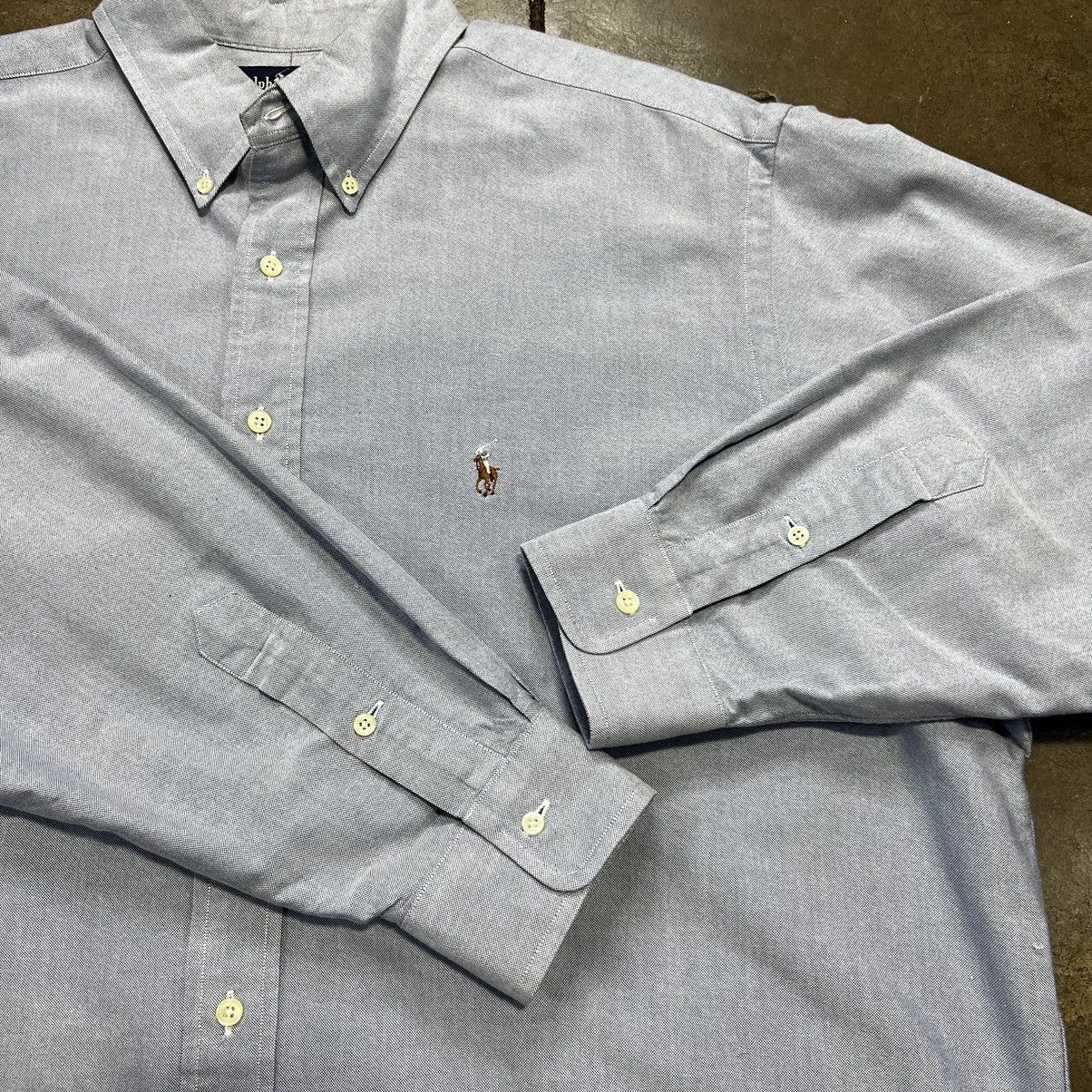 Polo Ralph Lauren × Vintage Vintage Polo Ralph Lauren Yarmouth Oxford Shirt Flesh Pony Size US XXL / EU 58 / 5 - 5 Thumbnail