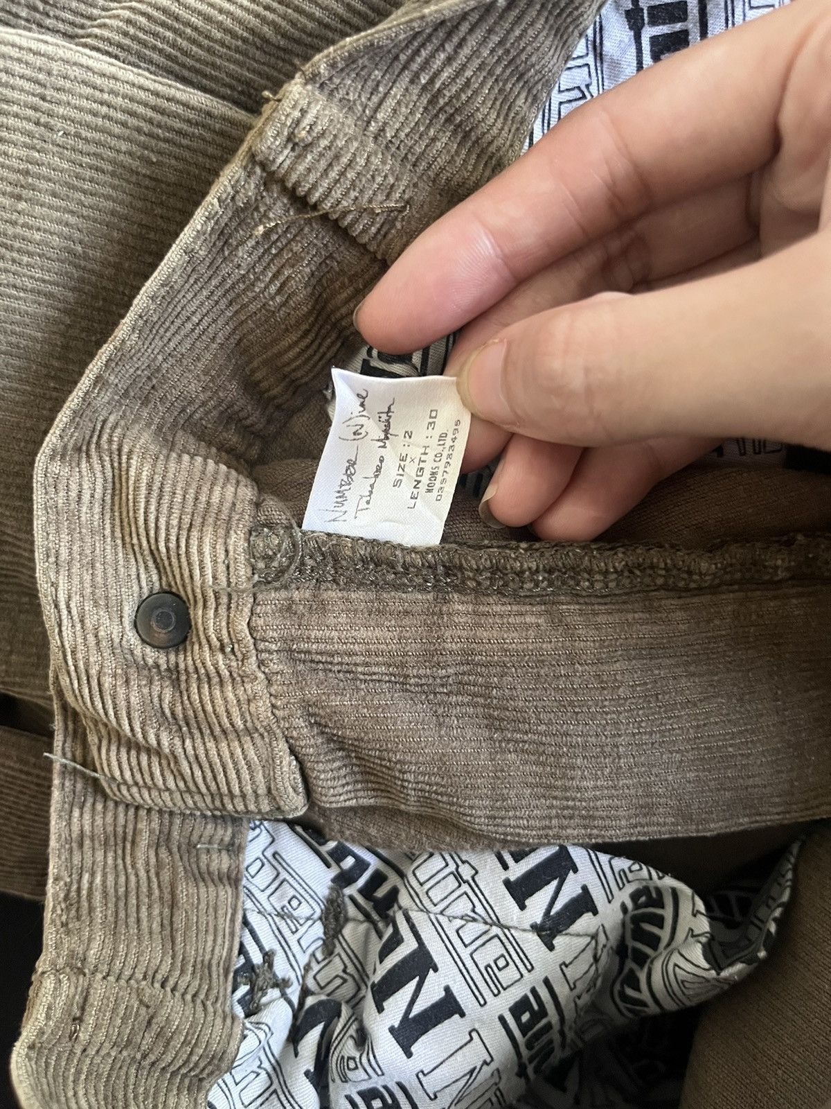 Number (N)ine Number (N)ine 'Pain' Corduroy Pants Size US 30 / EU 46 - 5 Thumbnail