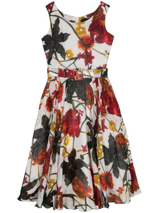 Samantha Sung SAMANTHA SUNG Women Long Skirts ASTERBLACKLILYNEW LINENWHITE White Size S / US 4 / IT 40 - 1 Thumbnail
