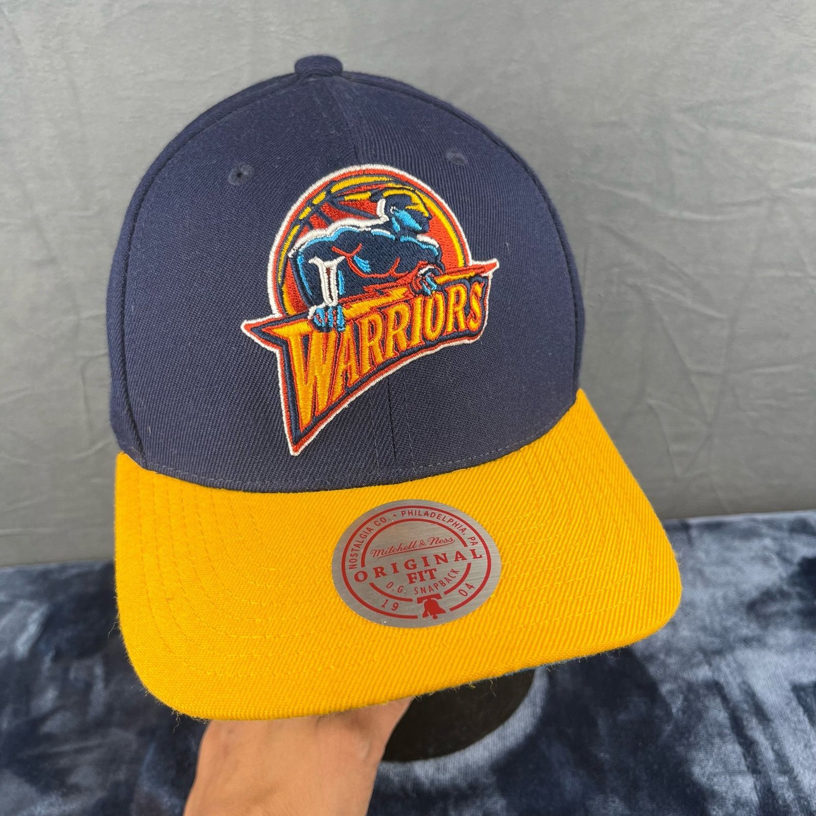 Mitchell & Ness Golden State Warriors Nostalgia Co Mitchell & Ness Logo Hat Size ONE SIZE - 2 Thumbnail