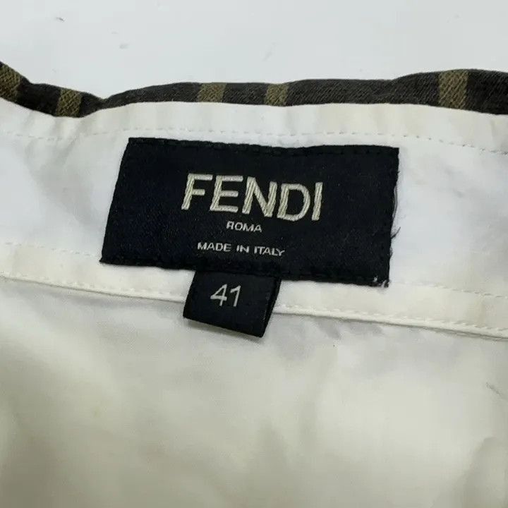 Fendi Fendi Casual Long Sleeve Shirt with FF Collar -2507 Size US M / EU 48-50 / 2 - 2 Thumbnail