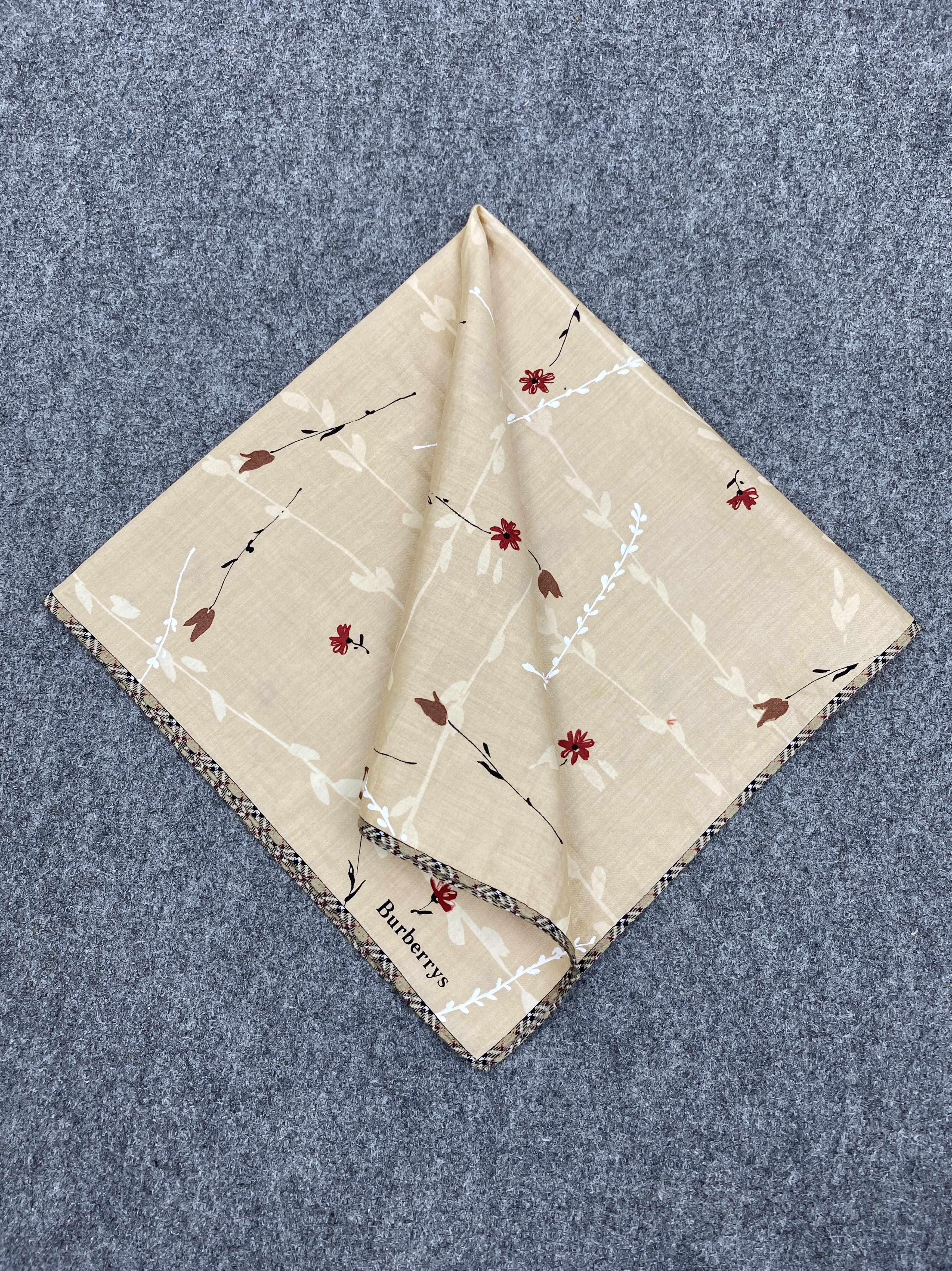 Burberry × Vintage Burberry Handkerchief / Bandana / Neckerchief HKC0338 Size ONE SIZE - 3 Thumbnail