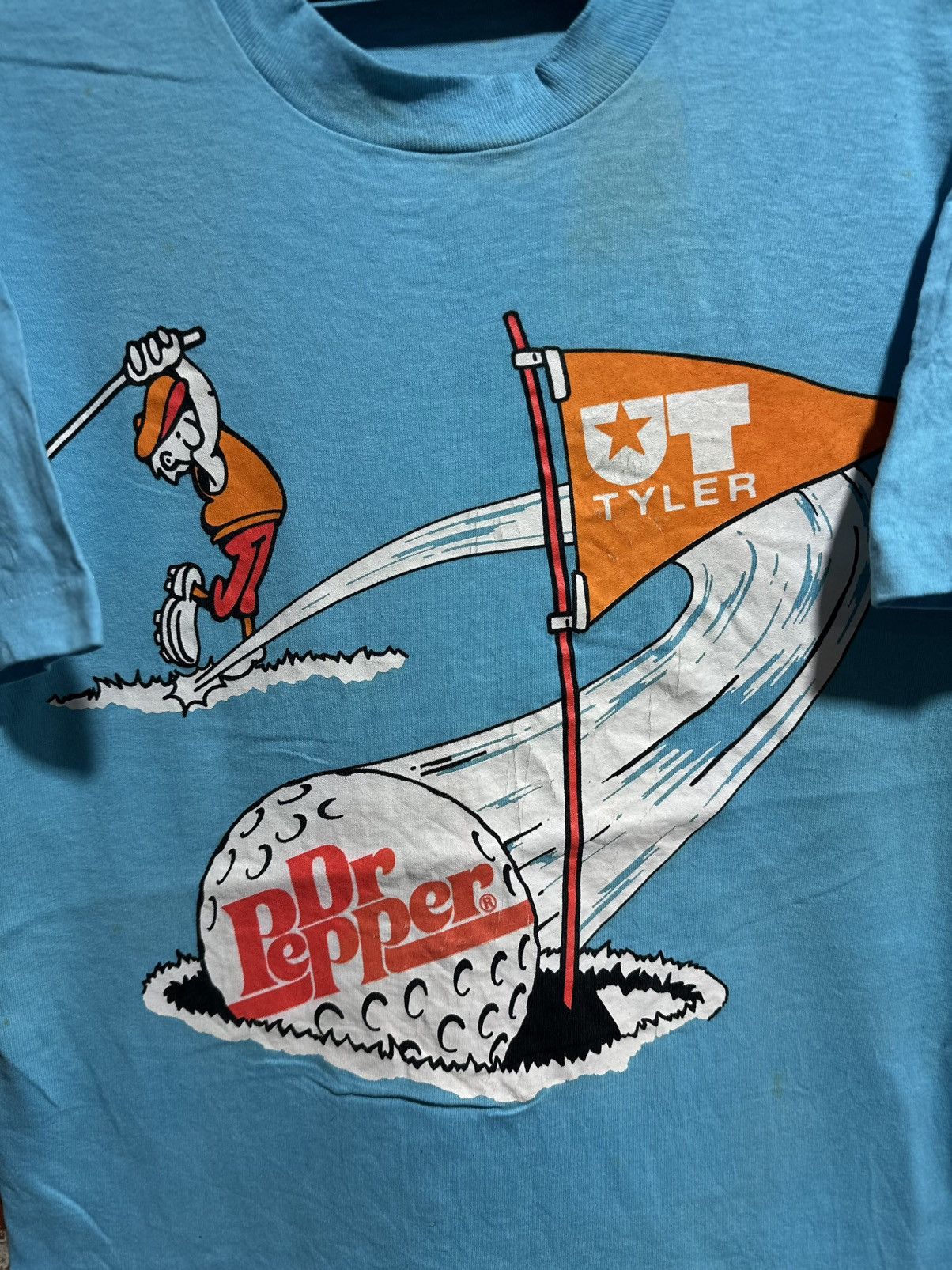 Fruit Of The Loom Vintage Dr Pepper With Flag Tyler Faded Tee Size US L / EU 52-54 / 3 - 2 Thumbnail