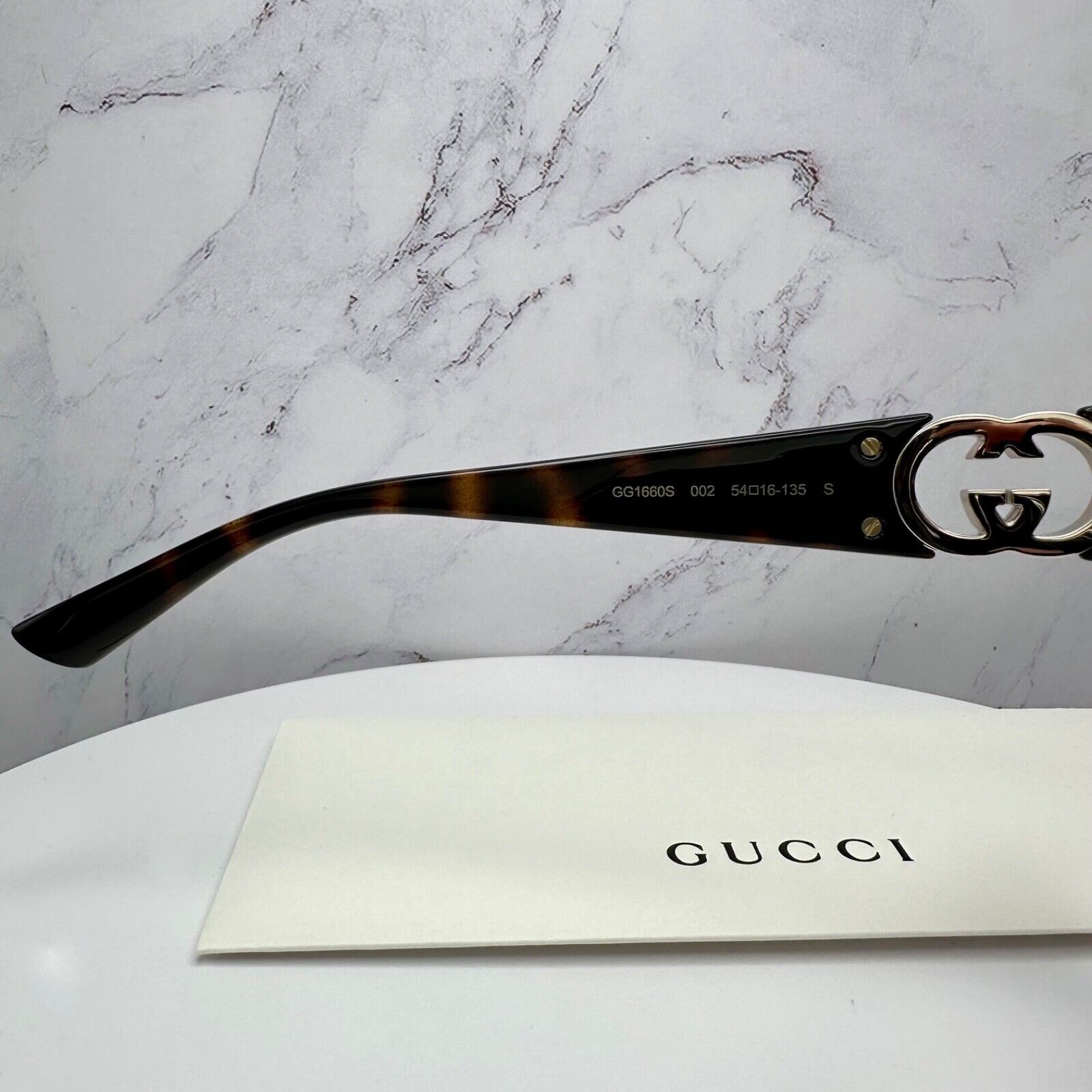 Gucci New Gucci Sunglasses Brown Tortoise Hailey Bieber Collab Size ONE SIZE - 8 Thumbnail