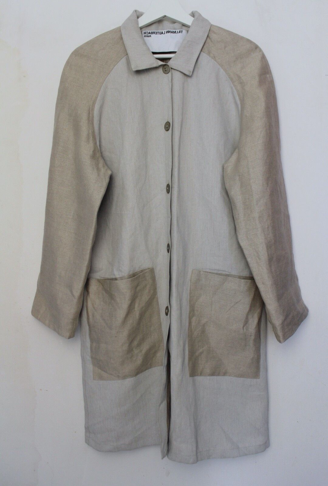 Tillmann Lauterbach Tillmann Lauterbach Designer Linen Trench Button Up Coat Size S / US 4 / IT 40 - 10 Thumbnail