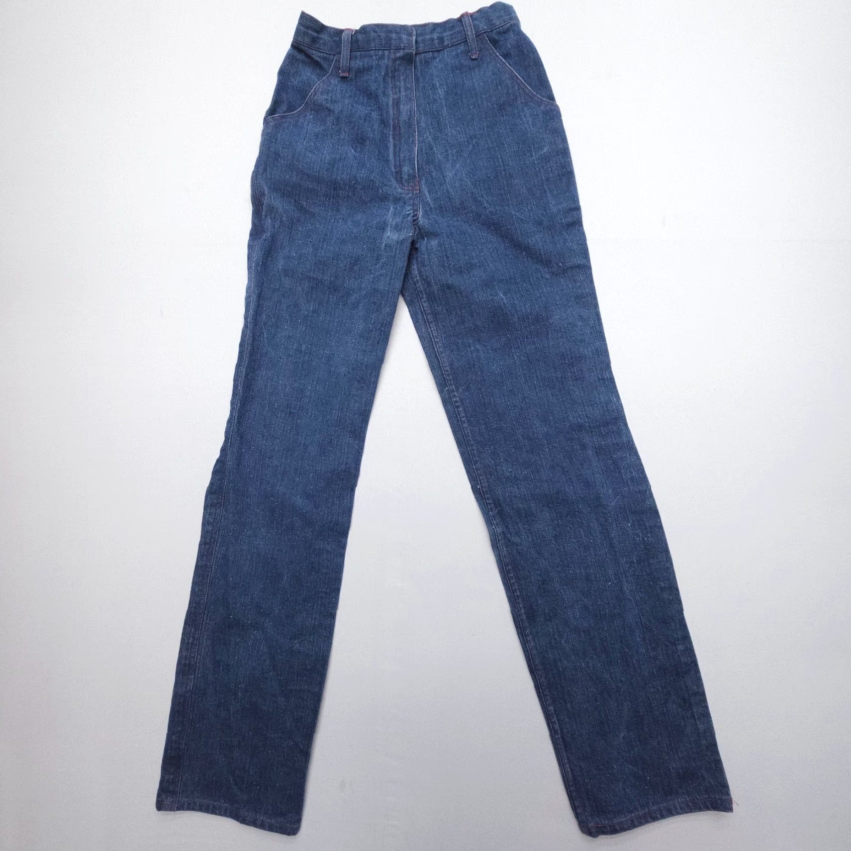 Vintage VINTAGE Mom Jeans Floral Patch Size 26 x 33 High Rise Dark Wash 70s-90s USA Size 26" / US 2 / IT 38 - 2 Thumbnail