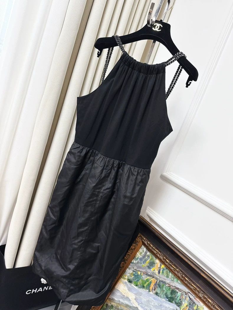 Chanel Chanel 19p black chain shoulder strap suspender halter dre Size XS / US 0-2 / IT 36-38 - 1 Thumbnail