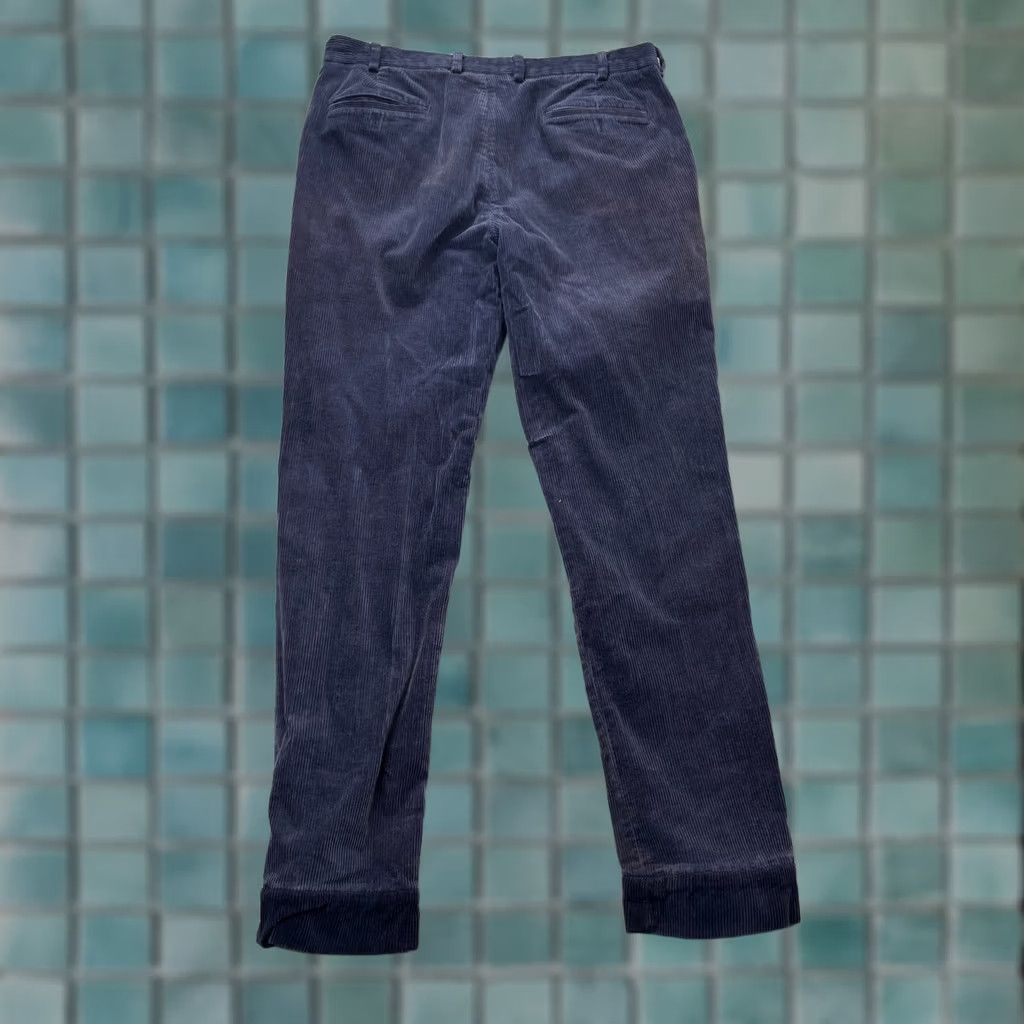 Brooks Brothers VINTAGE Brooks Brothers Clark Fit Advantage Chino Pants Mens 36x32 Blue Corduroy Canterbury? Size US 36 / EU 52 - 1 Thumbnail