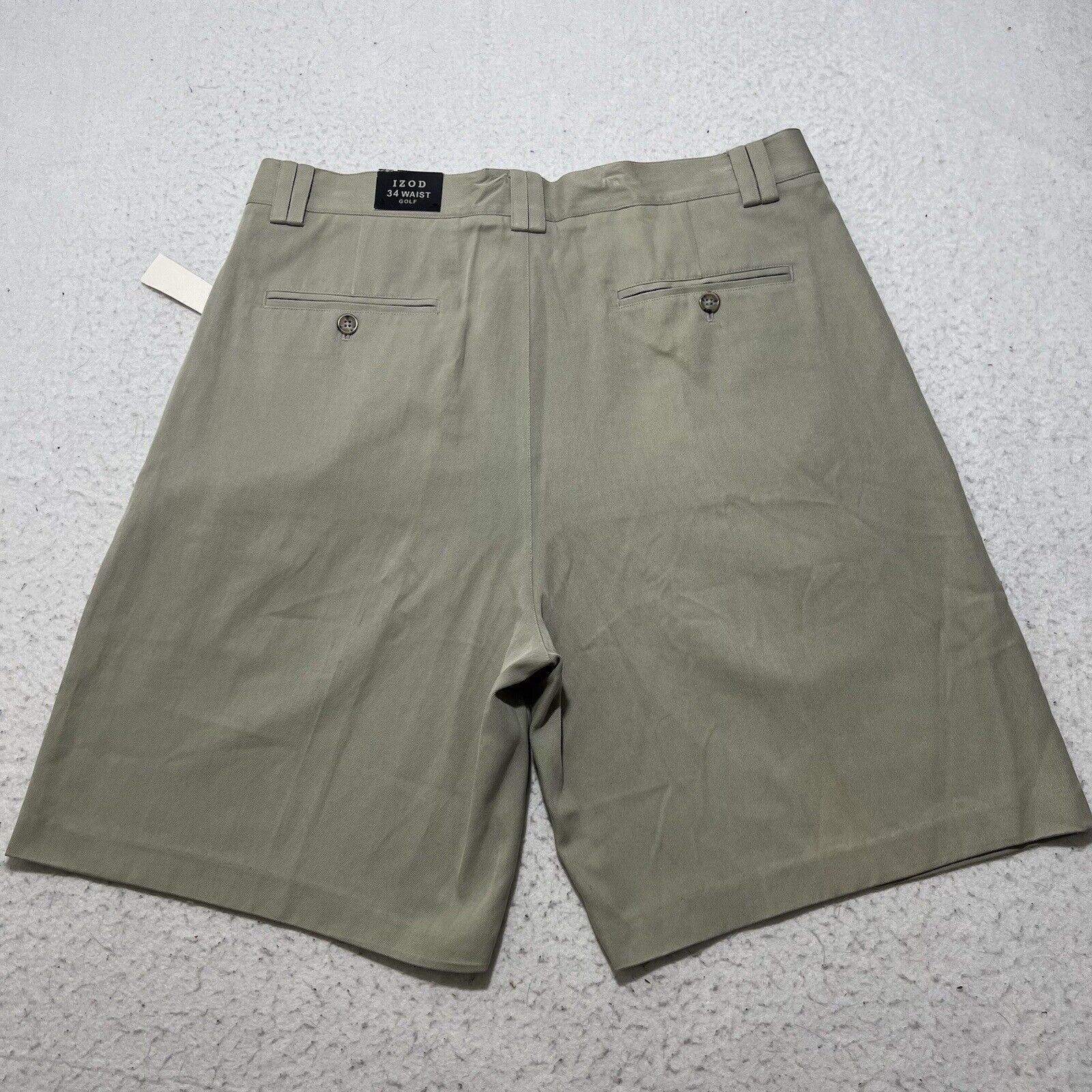 Izod IZOD Men's 34 Silk Blend Pleated Golf Shorts 9" Inseam Green Size US 34 / EU 50 - 6 Thumbnail