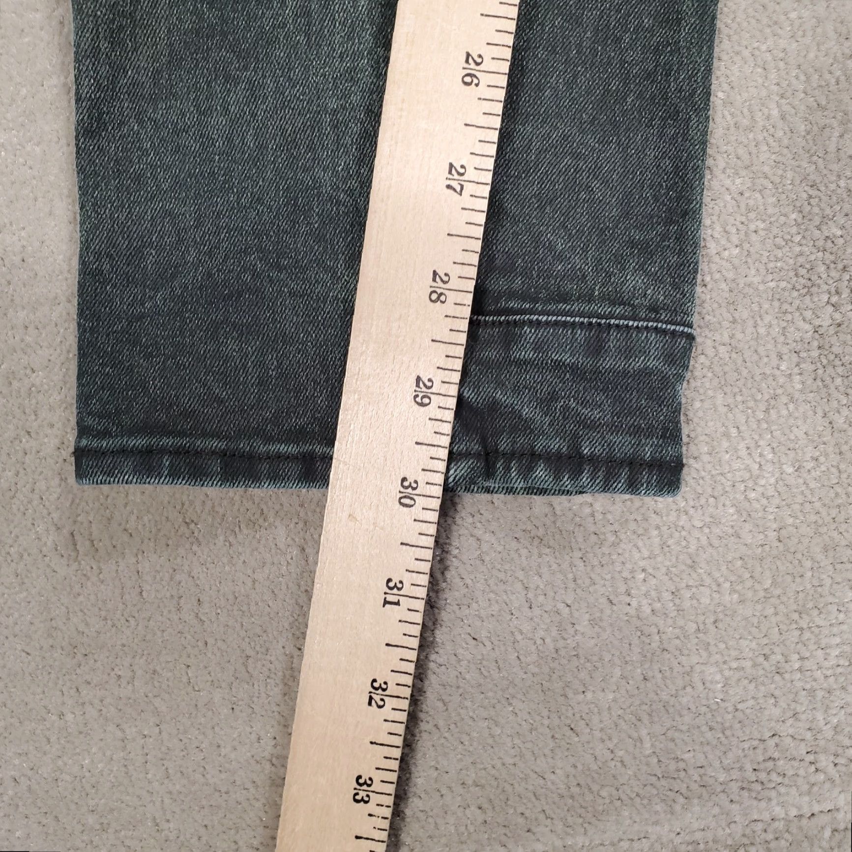 G-Star Mens G Star Raw Jeans 33x30 Green Slim Straight Leg Denim Waxed Cotton Blend Solid 3D Logo Pockets Stretch Regular Size US 33 - 6 Thumbnail