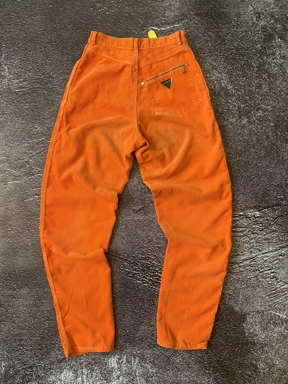 Fiorucci Fiorucci Corduroy Orange Velvet Trousers Safety Jeans Size 25" / US 0 / IT 36 - 1 Thumbnail
