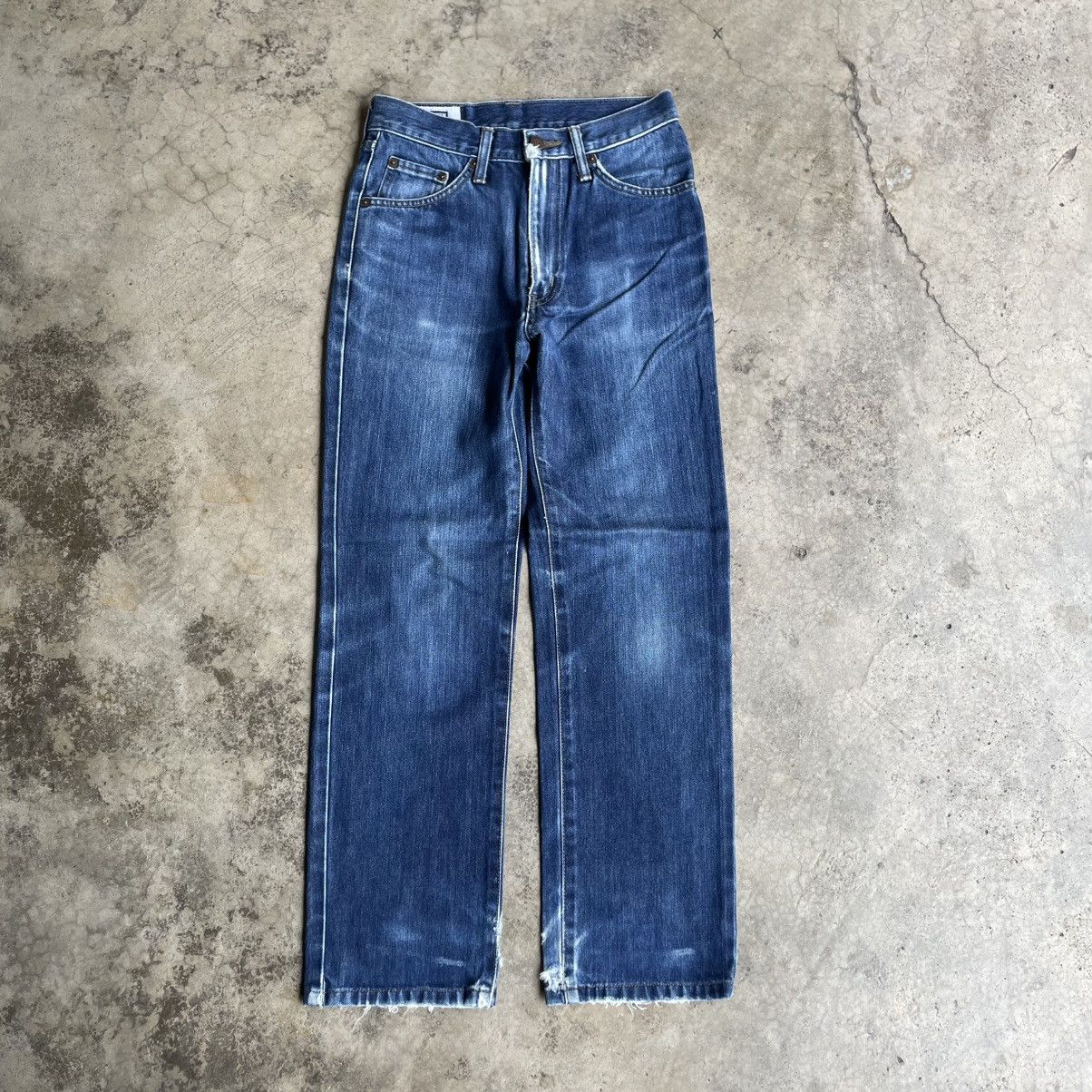 Edwin 🔥Vintage Edwin 402 Stoned Washed Ripped Distress Denim Jeans Size US 27 - 1 Thumbnail
