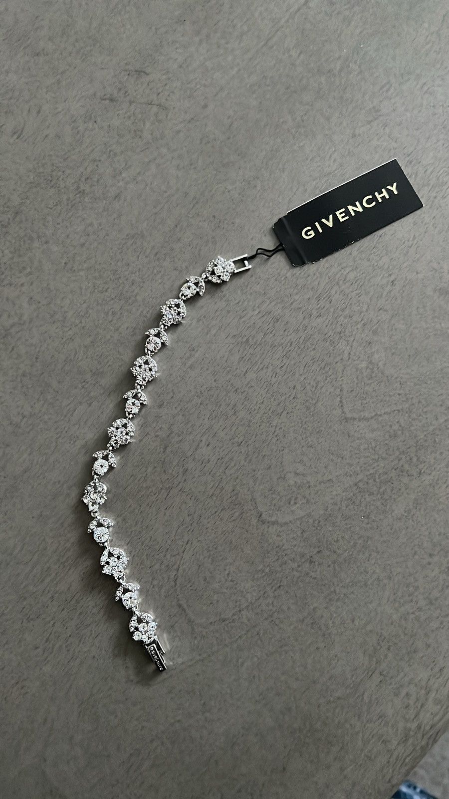 image of Givenchy Crystal Flex Bracelet in White, Men's