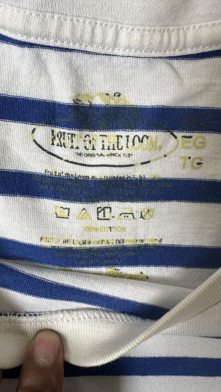 Blue Blue Japan VINTAGE BLUE BLUE JAPAN X FRUITS OF THE LOOM TEE Size US M / EU 48-50 / 2 - 5 Thumbnail