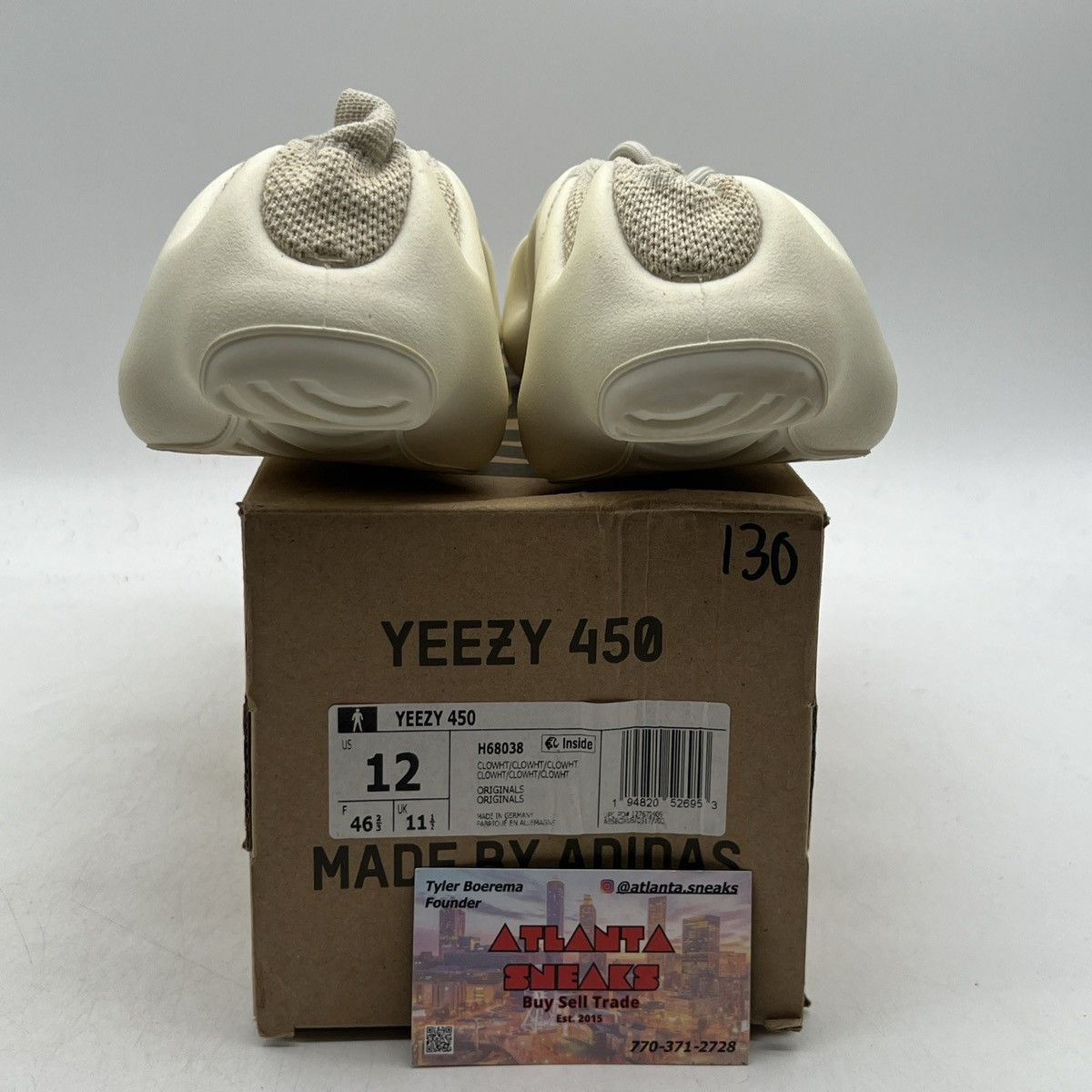 Adidas Yeezy 450 cloud white Size US 12 / EU 45 - 3 Thumbnail