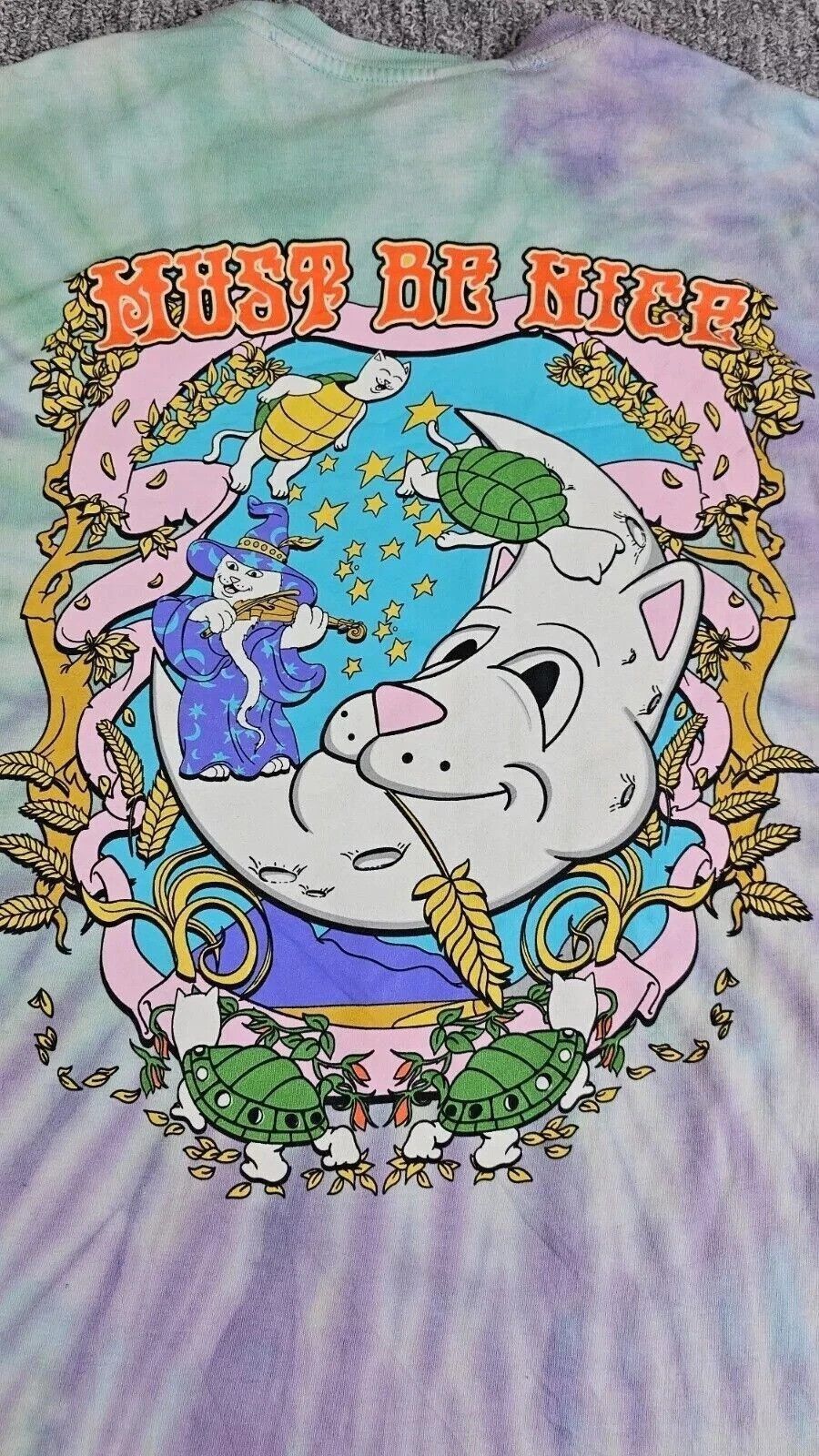 RIPNDIP RIPNDIP Nice Wizard Long Sleeve Tee Psychedelic Tie Dye Med Size US M / EU 48-50 / 2 - 2 Thumbnail