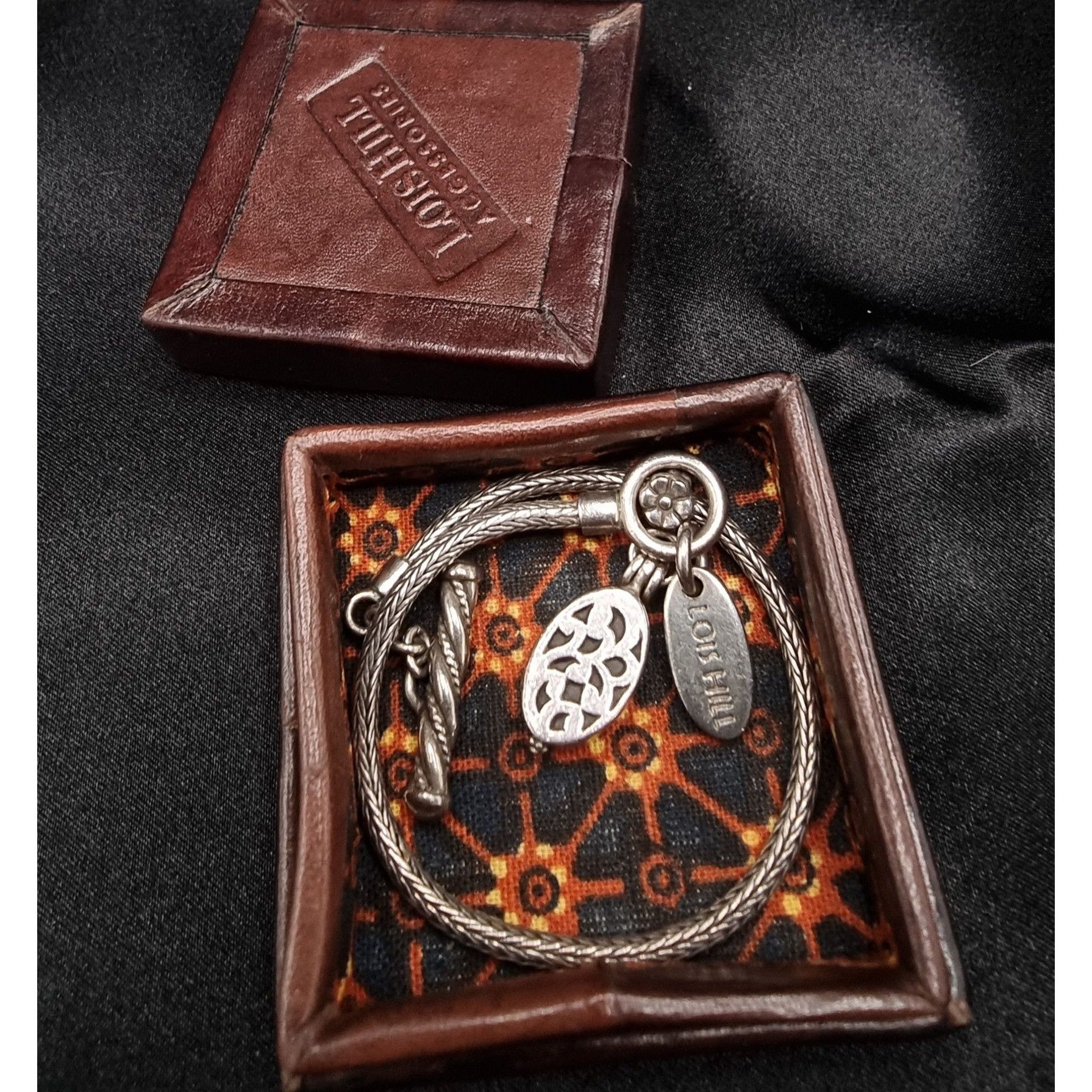 Vintage Lois Hill 925 Sterling Silver Bracelet With Locket Charm & O Size ONE SIZE - 2 Thumbnail