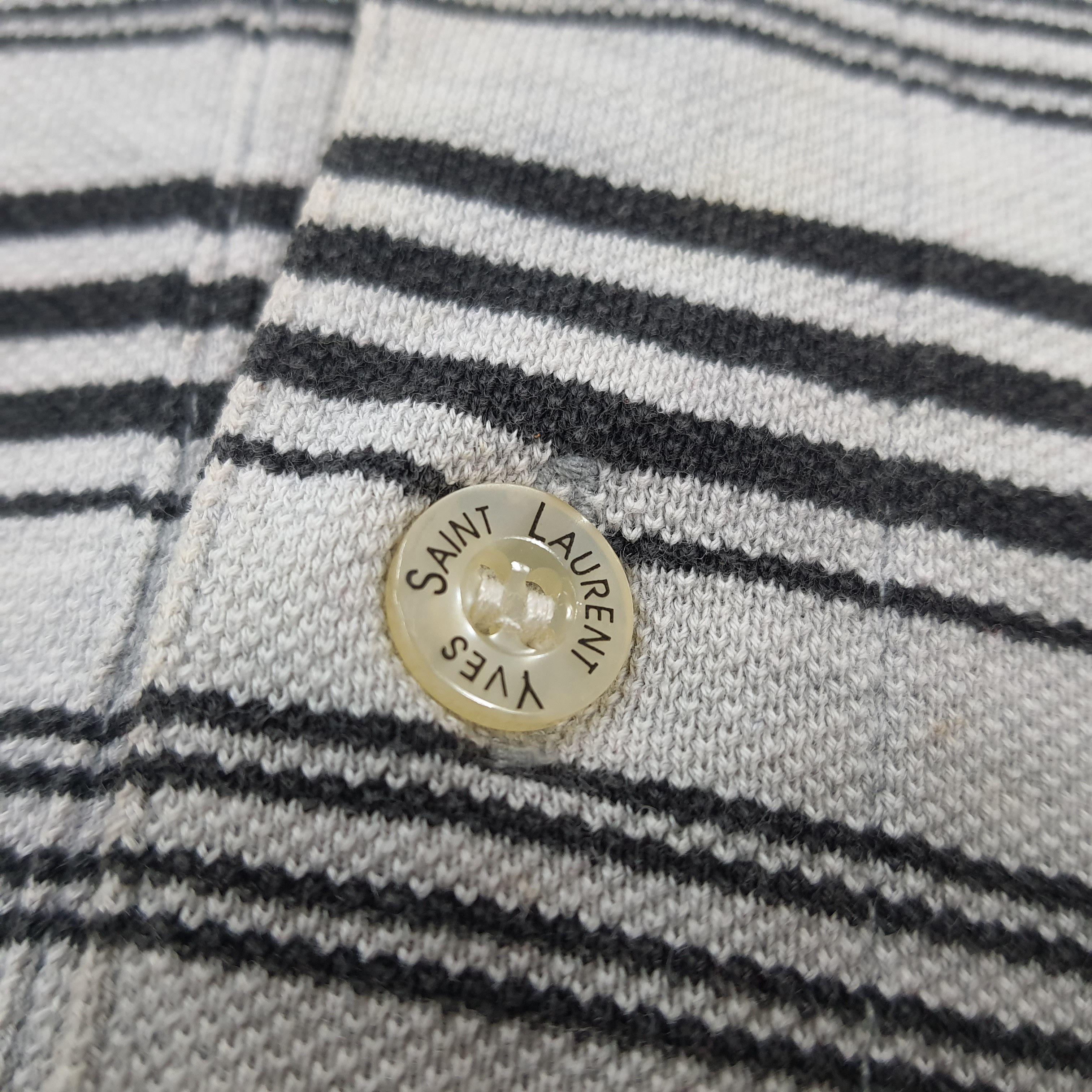 Vintage × Yves Saint Laurent Vintage YSL Yves Saint Laurent Stripes Polo Shirt Size US M / EU 48-50 / 2 - 7 Thumbnail