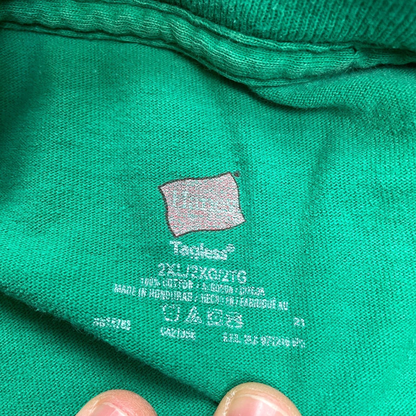 Hanes Hanes Tagless Shirt Adult 2XL Green Cotton Crew Mens Short Sleeve Chase Logo Size US XXL / EU 58 / 5 - 4 Thumbnail
