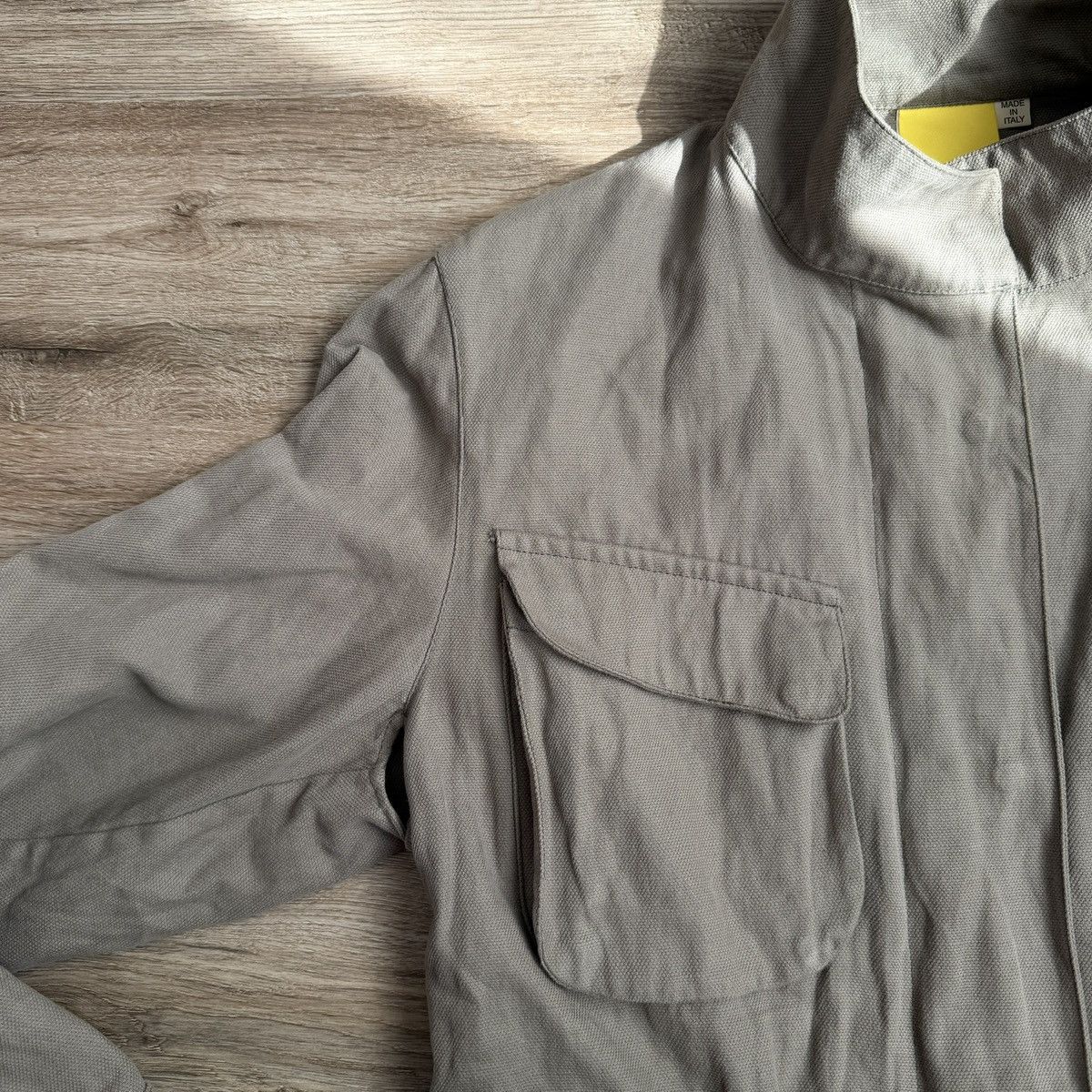 Mandarina Duck 2000S MANDARINA DUCK RAW CUT COATED FABRIC SHIRT JACKET Size L / US 10 / IT 46 - 3 Thumbnail
