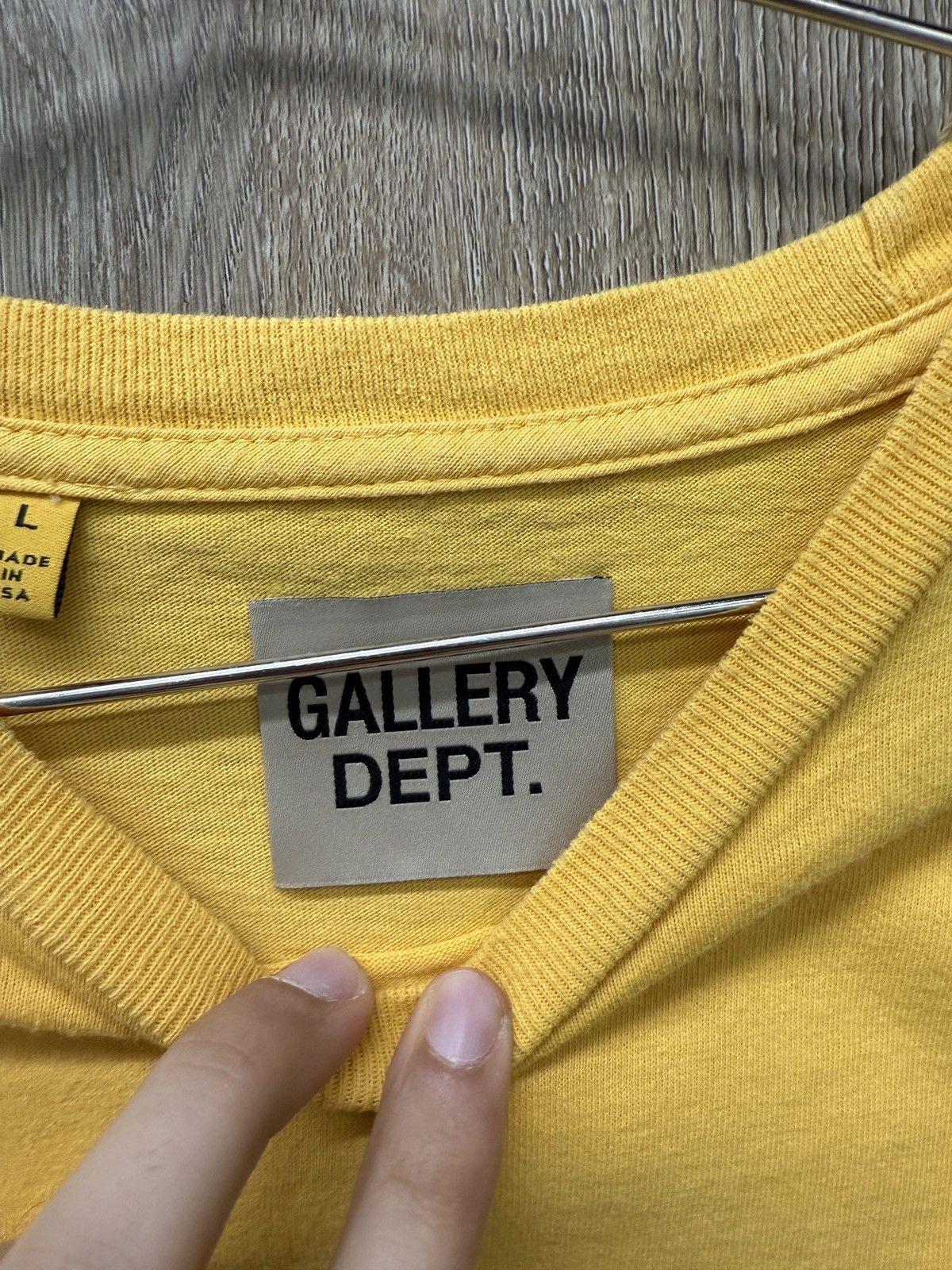 Gallery Dept. Gallery Dept Yellow Short Sleeve Size US L / EU 52-54 / 3 - 8 Thumbnail