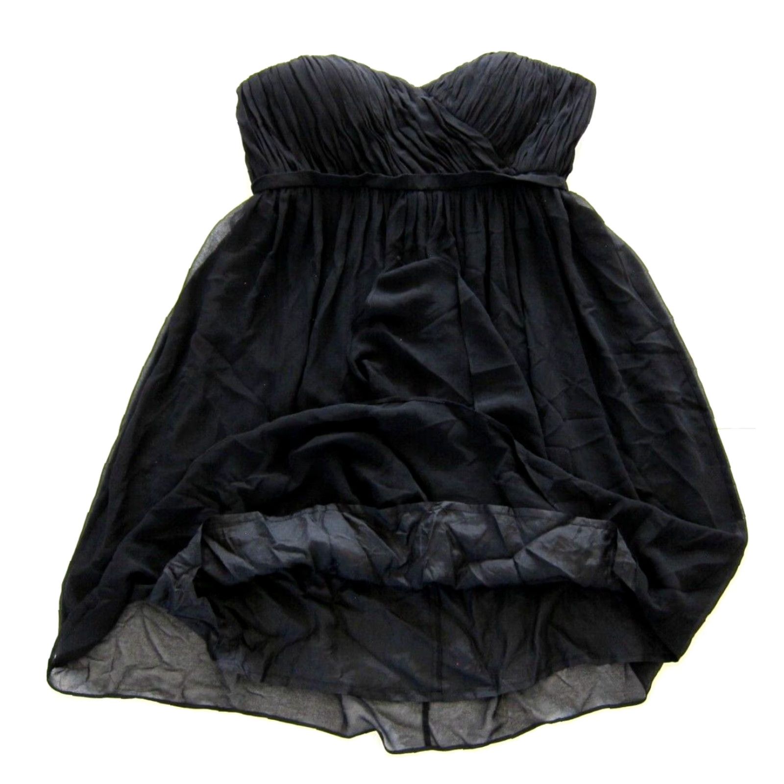 Donna Morgan Donna Morgan Black Chiffon Ruched Strapless Party Prom Cocktail Dress 10 Size L / US 10 / IT 46 - 7 Thumbnail