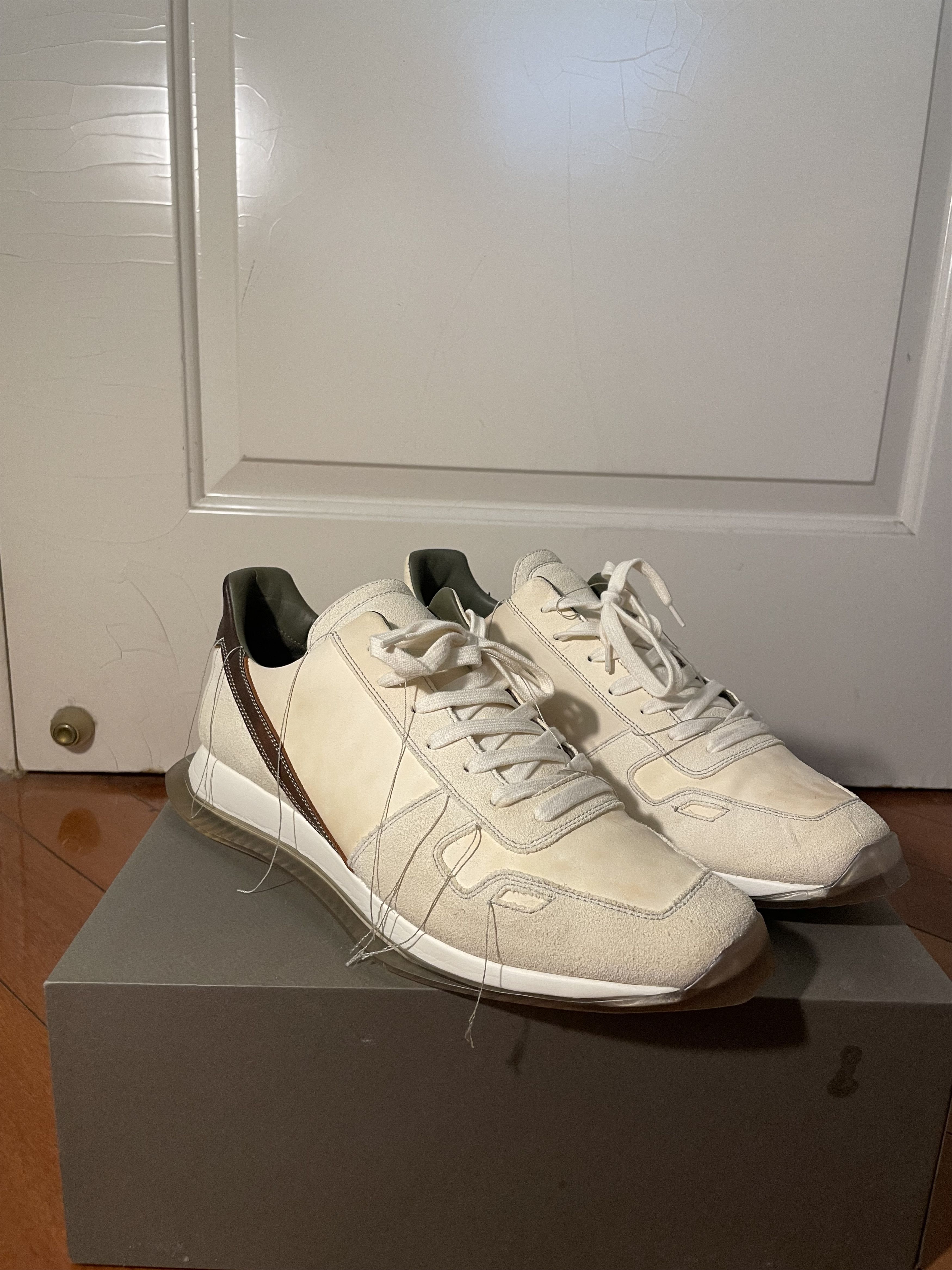 Rick Owens RO Mainline Runner Low-Top Sneakers with Stitch Detail Size US 11 / EU 44 - 1 Thumbnail