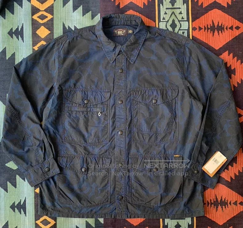 RRL Ralph Lauren RRL Ralph Lauren Indigo camouflage jacket Size US XL / EU 56 / 4 - 1 Thumbnail