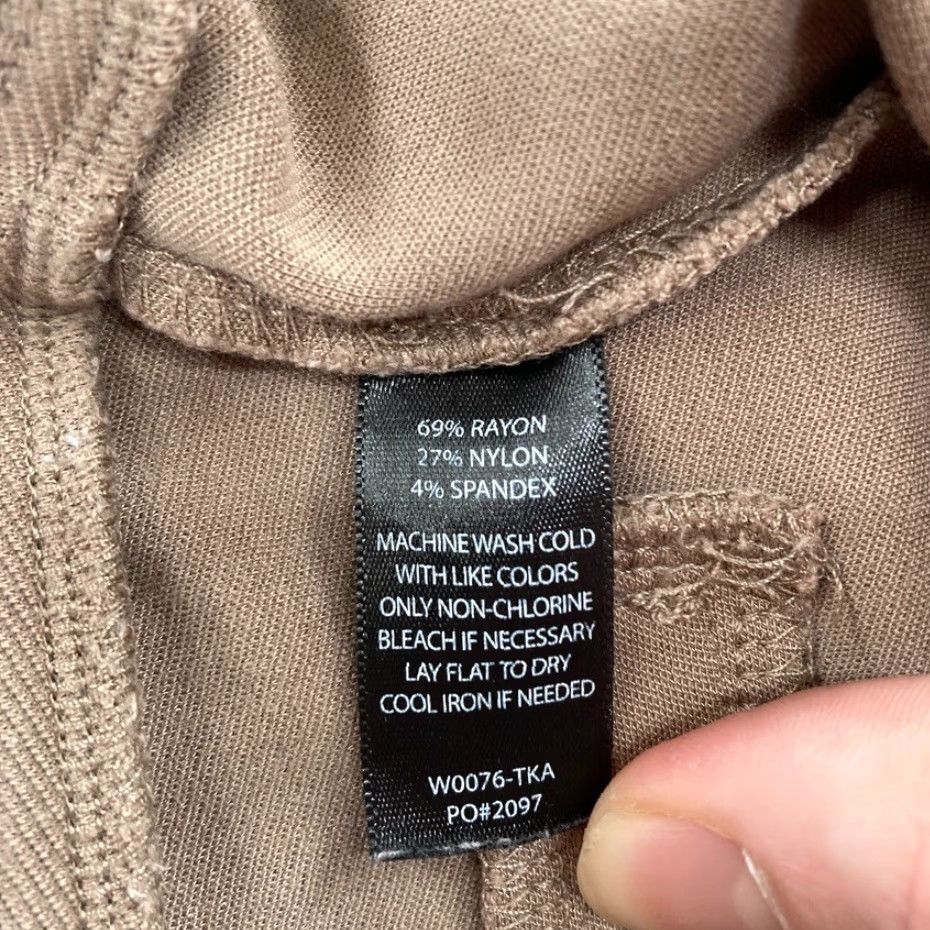 Vintage Betabrand Dress Pants Women's PS Brown Stretch Knit Pull On Casual Career Pants Size 26" / US 2 / IT 38 - 5 Thumbnail