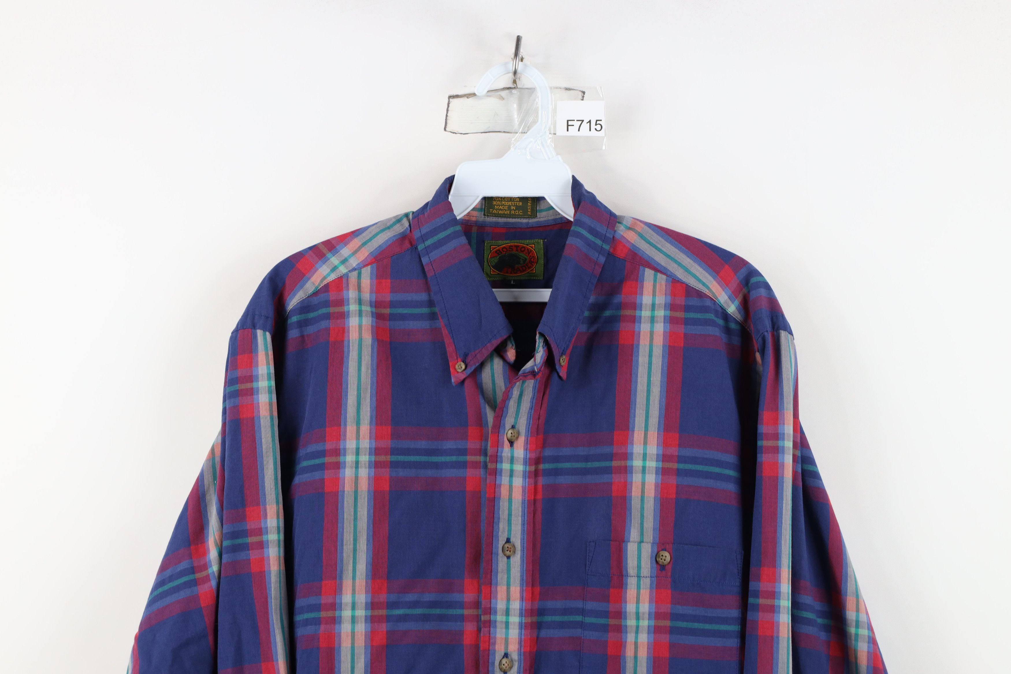 Vintage Vintage 90s Streetwear Plaid Collared Button Down Shirt Size US L / EU 52-54 / 3 - 2 Thumbnail
