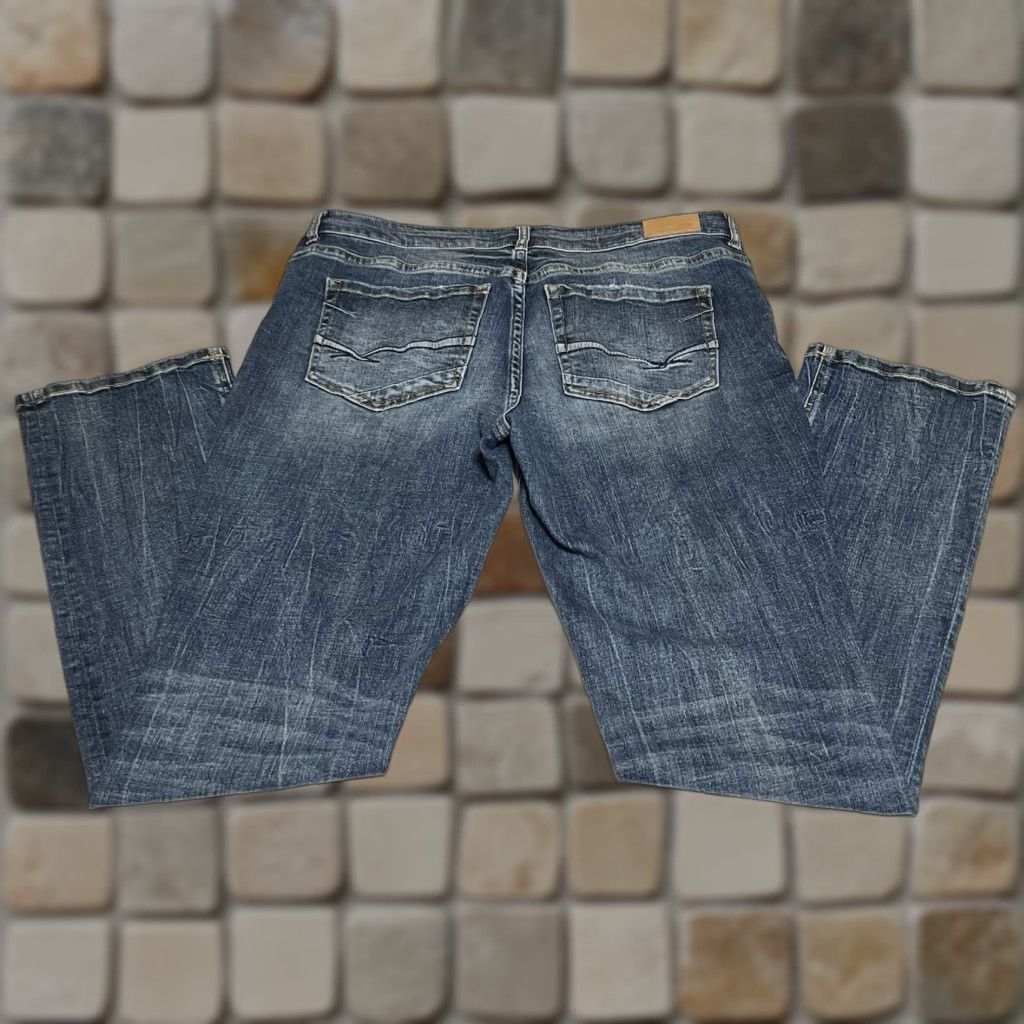 BKE BKE Victoria Straight Jeans Womens 35x32 Blue Mid Rise Stretch Denim Denim Straight Size 24" / US 00 / IT 34 - 1 Thumbnail