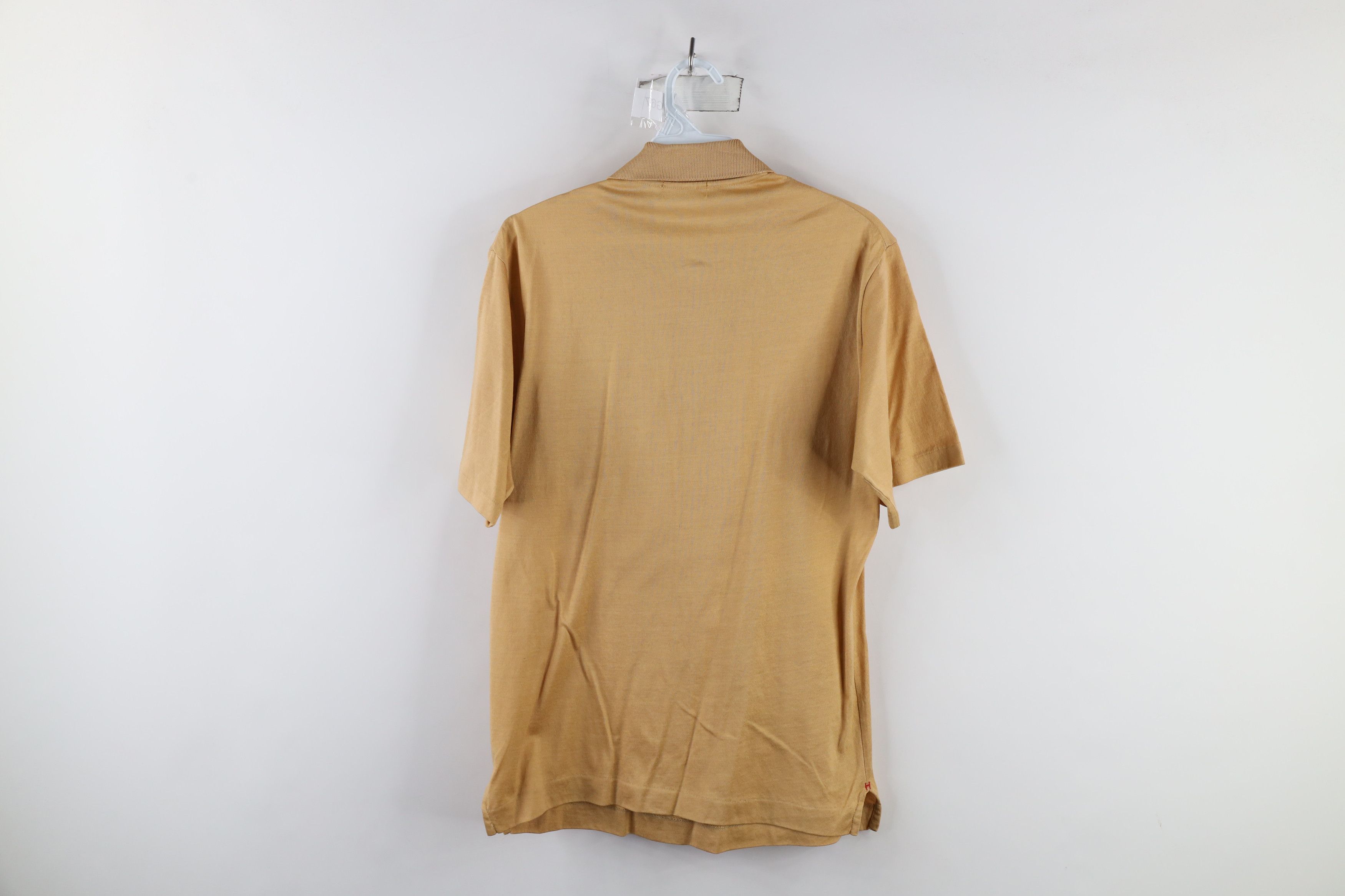 Vintage Vintage 70s Streetwear Knit Collared Pocket Polo Shirt Beige Size US S / EU 44-46 / 1 - 10 Thumbnail
