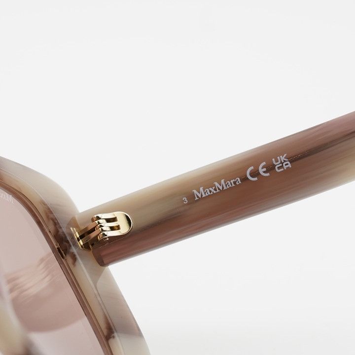 Max Mara Max Mara SPARK1 MM0075 60G Sunglasses Beige Shield Frame Size ONE SIZE - 5 Thumbnail